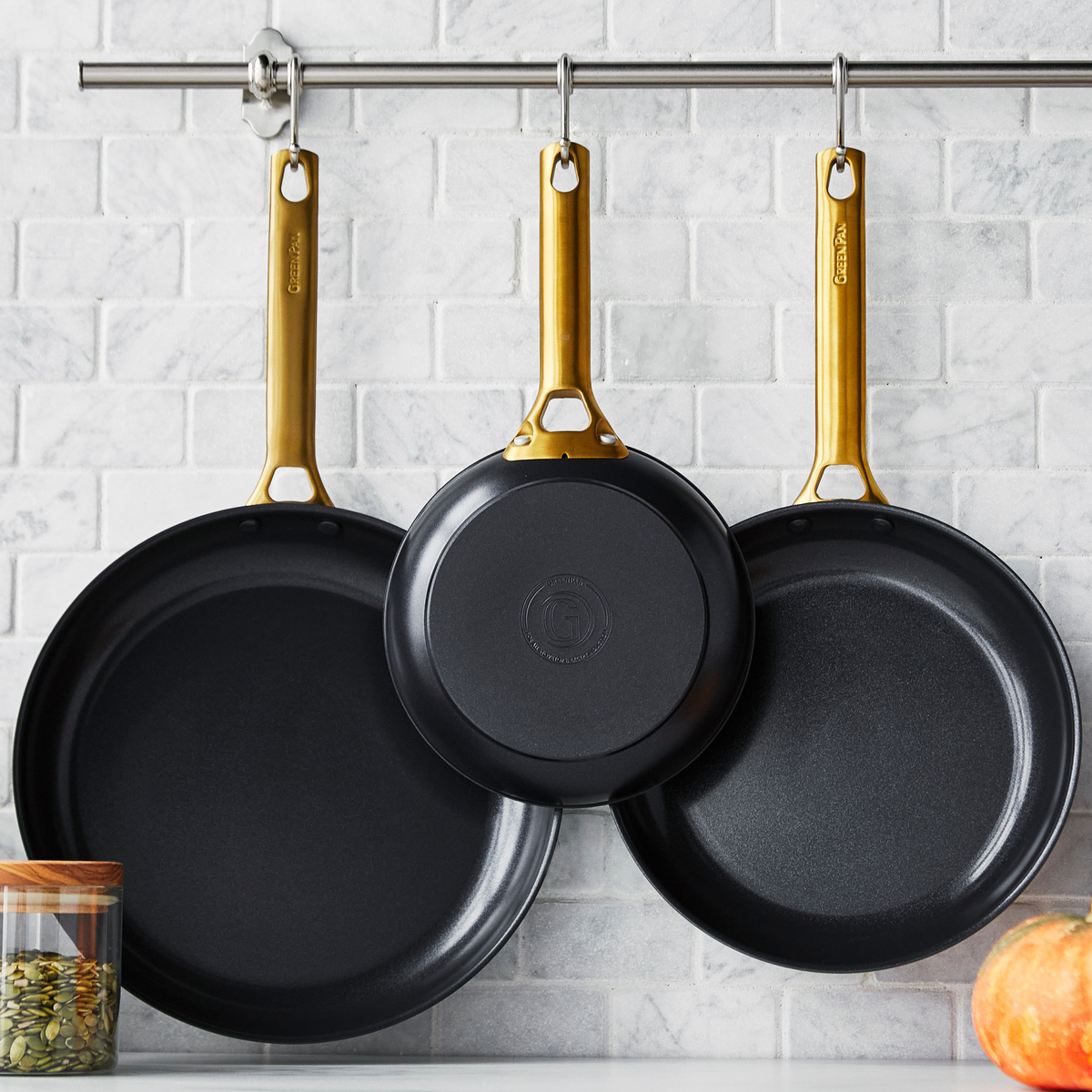 Premium Ceramic Nonstick Frypan Set - 8, 10 & 12 Inch Black Cookware for Healthy Cooking | Perfect for Frying, Sautéing & Everyday Meals