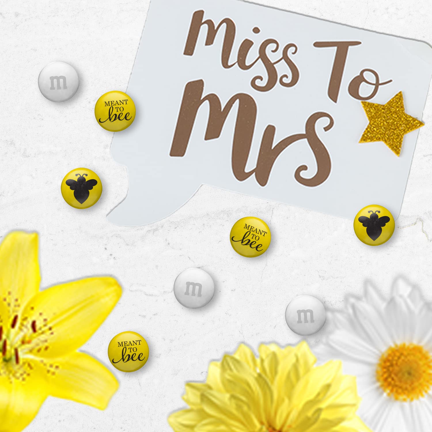 M&M’S Meant To Bee Milk Chocolate Candy - 5lbs Bulk Candy for Engagement Parties, Wedding Favors, Gift Boxes | Perfect for Bridal Showers, Baby Showers & Birthday Celebrations