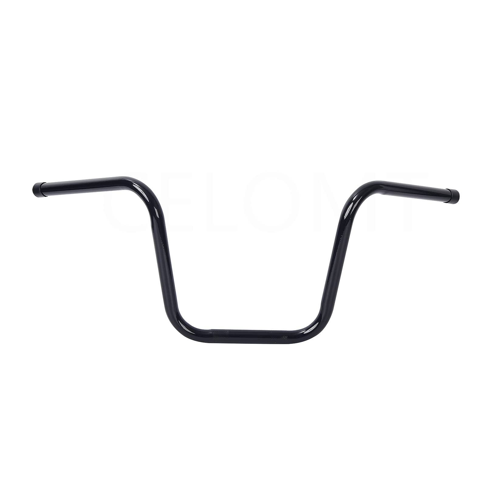 7/8'' Ape Hanger Motorcycle Handlebars - 8'' Rise Black Iron Cruiser Bars for Harley, Chopper & Custom Bike Builds - Perfect for Comfortable Riding & Customization Projects