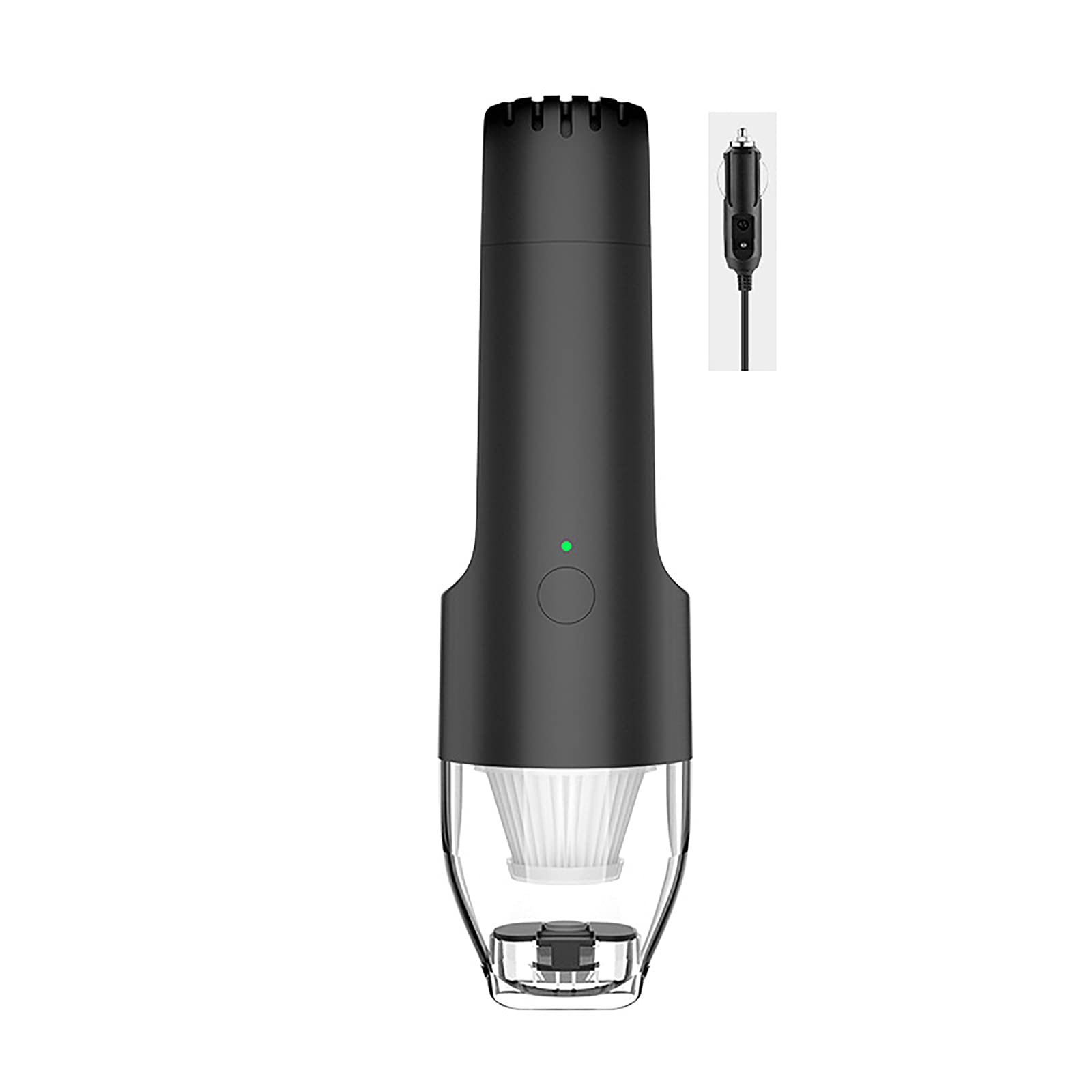 Powerful Handheld Car Vacuum Cleaner with Strong Suction & Long Runtime - Electronic Power Black - Perfect for Car Detailing, Home & Office Cleaning
