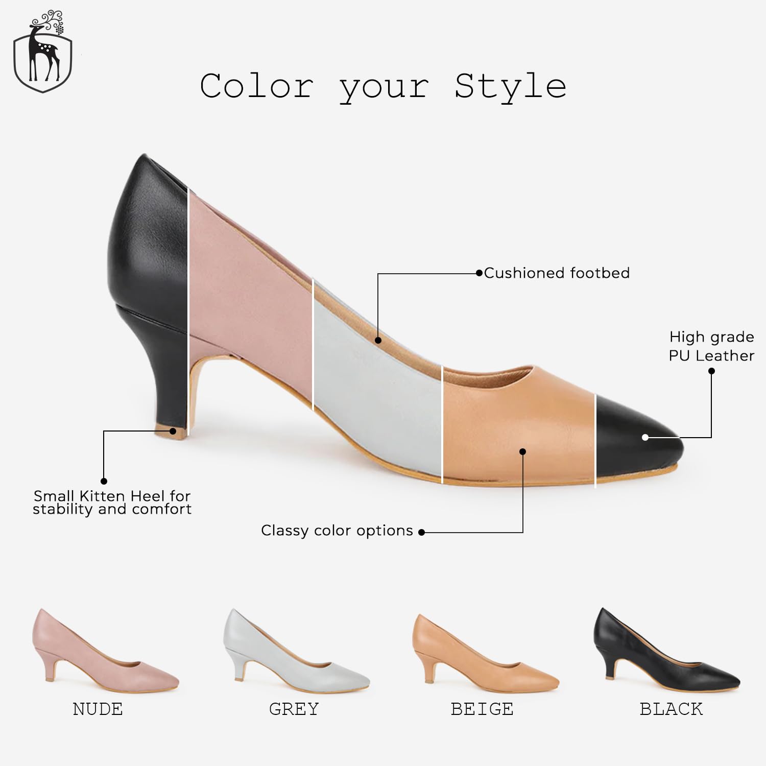 Marc Loire Women's Solid Color Pumps - Elegant High Heels for Office, Party & Formal Events | Perfect for Business Meetings, Weddings & Evening Dinners