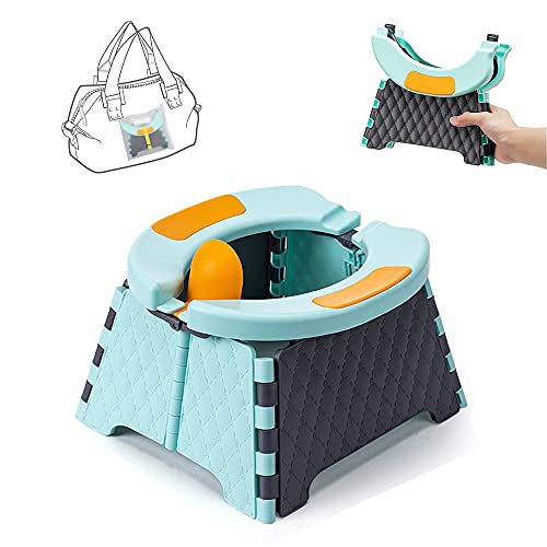 Portable Folding Kids Toilet Seat with Splash Guard - Lightweight Travel Potty for Toddler Training | Indoor, Outdoor, Camping & Road Trip Essentials