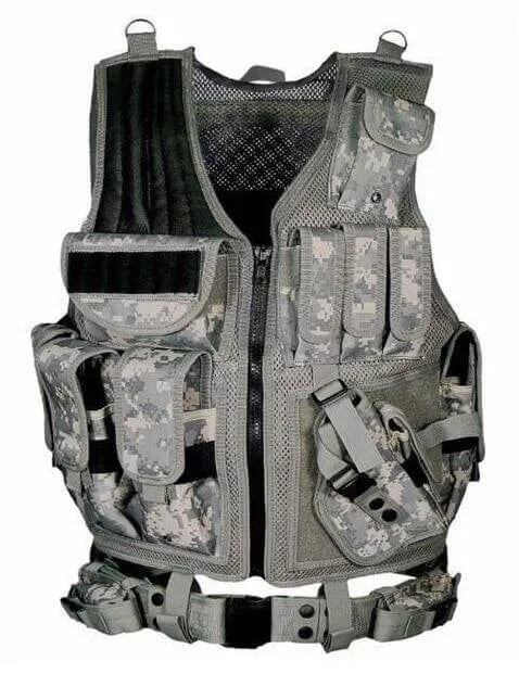 Tactical SWAT Vest with Multiple Pockets - Durable Military Gear for Outdoor, Airsoft, Hunting & Police Training