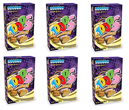 TOOPS Dulce de Leche Breakfast Cereal Snacks - High Vitamin Kids Candy Food - 7.8 Oz Single Serve Pack (6 Packs) - Perfect for School Lunches, After-School Treats & On-the-Go Snacking
