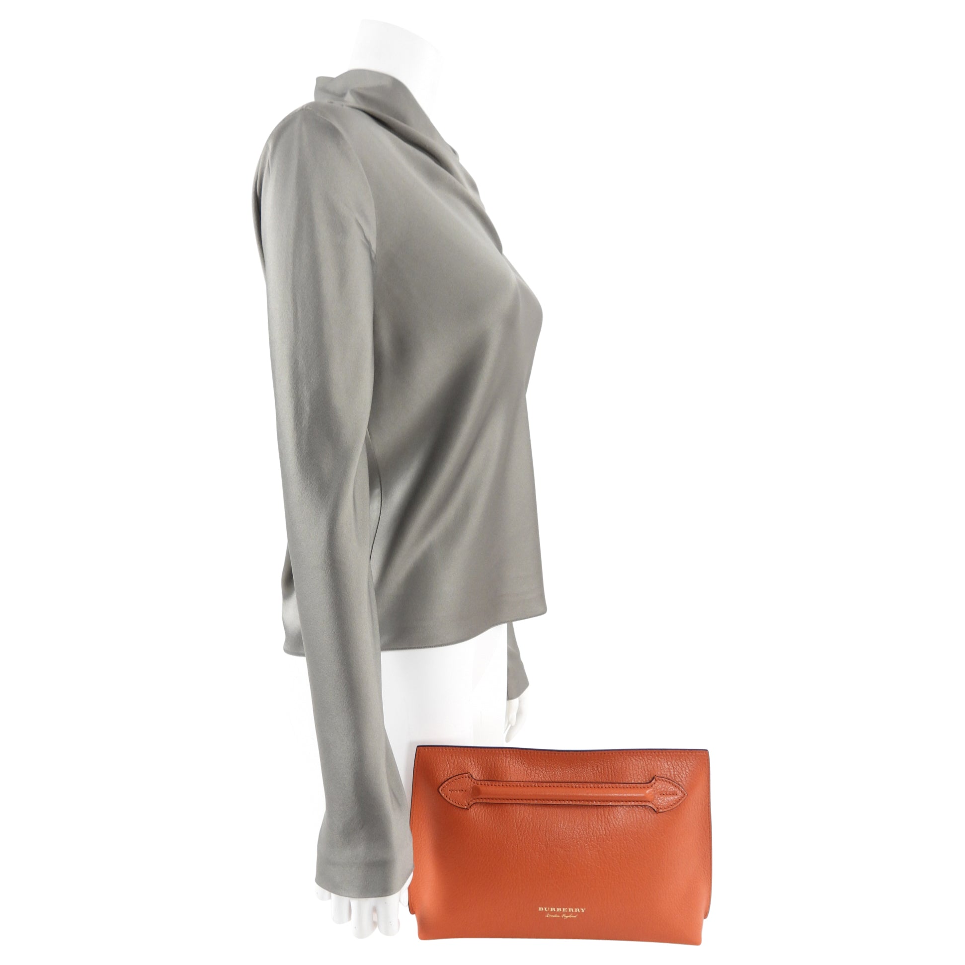 Burberry Clementine Orange Pendleton Clutch Bag - Luxury Designer Crossbody Handbag for Women | Perfect for Parties, Weddings & Evening Events