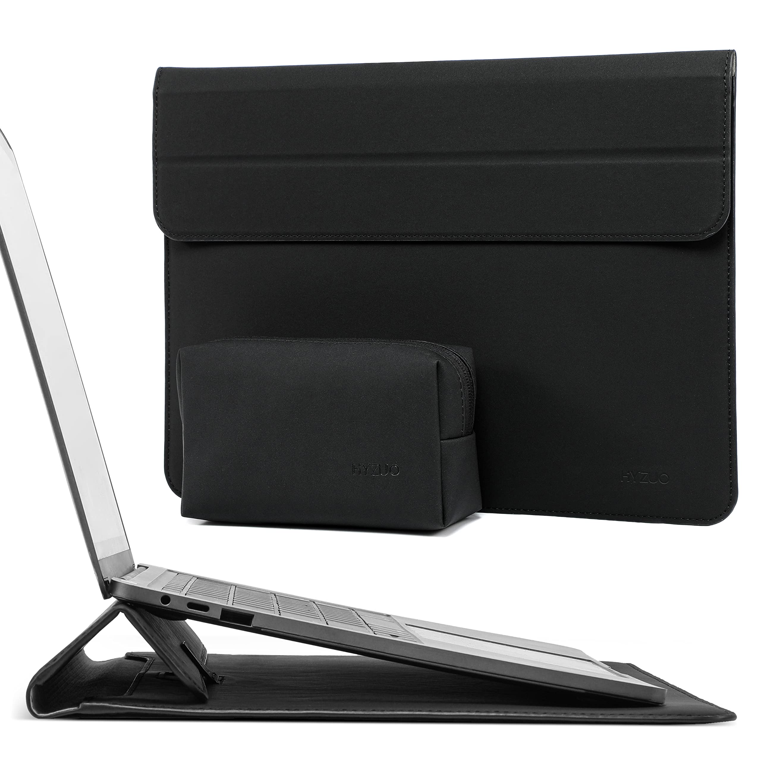 Premium 15-16 Inch Laptop Sleeve with Built-in Stand - Compatible with MacBook Pro 16