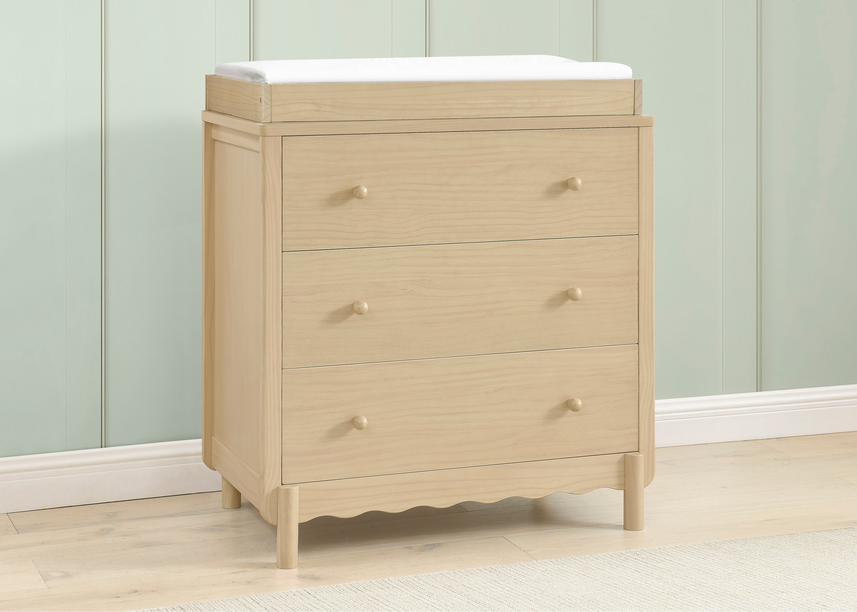 William 3-Drawer Baby Dresser with Changing Table Top & Safety Interlocking Drawers - Perfect Nursery Furniture for Diaper Changes & Infant Clothing Storage