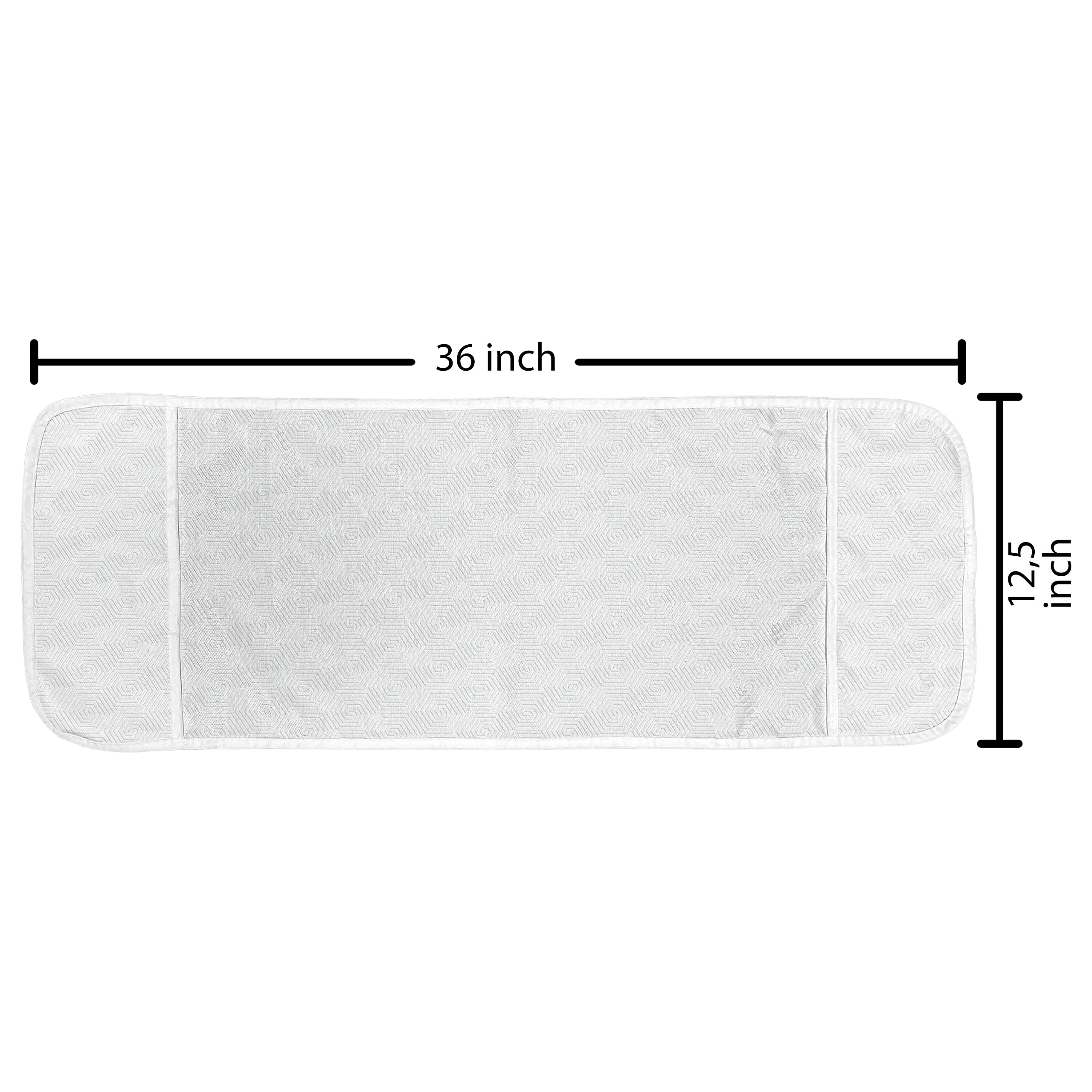 Ambesonne Microwave Cover - Waterproof Hexagon Geometric Design Kitchen Organizer with Pockets, 36