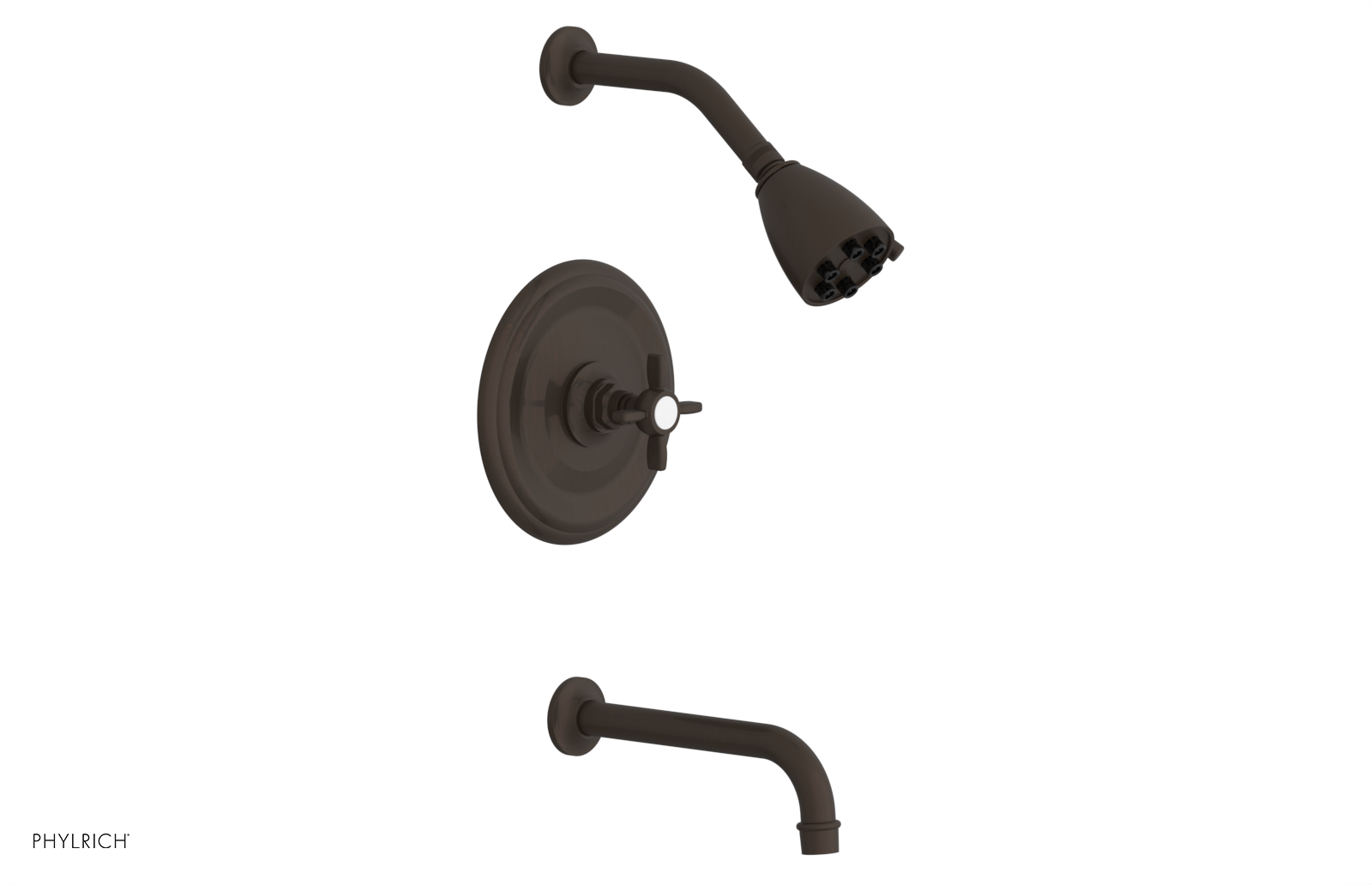 Jamestown Pressure Balance Tub & Shower Faucet Set with Cross Handle - Model 165-26 | Perfect for Bathroom Renovation & Modern Home Upgrade