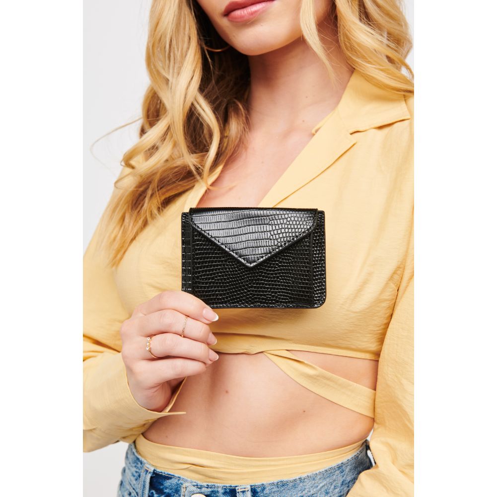 Everlee Genuine Leather Lizard Print Card Holder - Slim RFID Blocking Wallet for Men & Women - Perfect for Travel, Business, and Everyday Use
