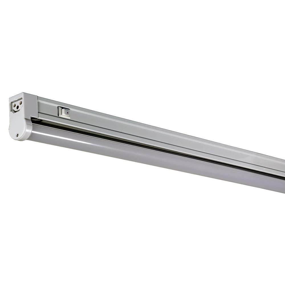 Jesco Lighting SGA-LED-48/40W-SW 4000K Slim LED Light Fixture with On/Off Switch, White, 48 Inch - Perfect for Kitchen, Office, and Retail Spaces