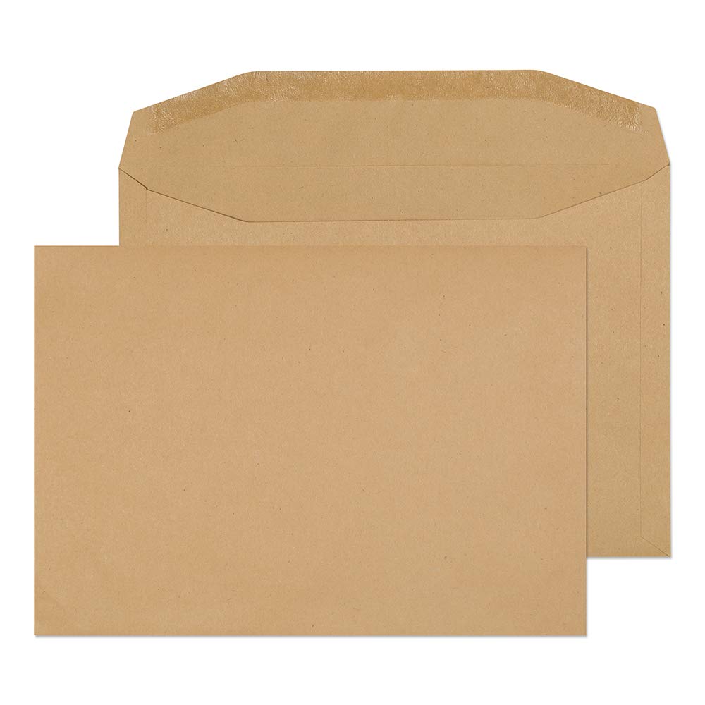 Purely Everyday C5 162 x 229 mm 80 GSM Gummed Mailer Envelopes (1001) Manila - Pack of 500 | Self-Sealing Mailing Envelopes for Business, Office & Shipping | Perfect for Documents, Invoices & Letters