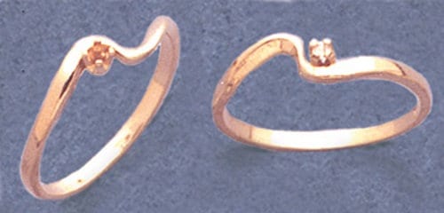 10K Solid Yellow or White Gold Ladies Promise Ring - Size 6 Pre-Notched Blank Ring (Setting 143 704) | Affordable Wedding, Engagement & Anniversary Jewelry Gift for Her | Perfect for Proposals, Vows & Special Occasions