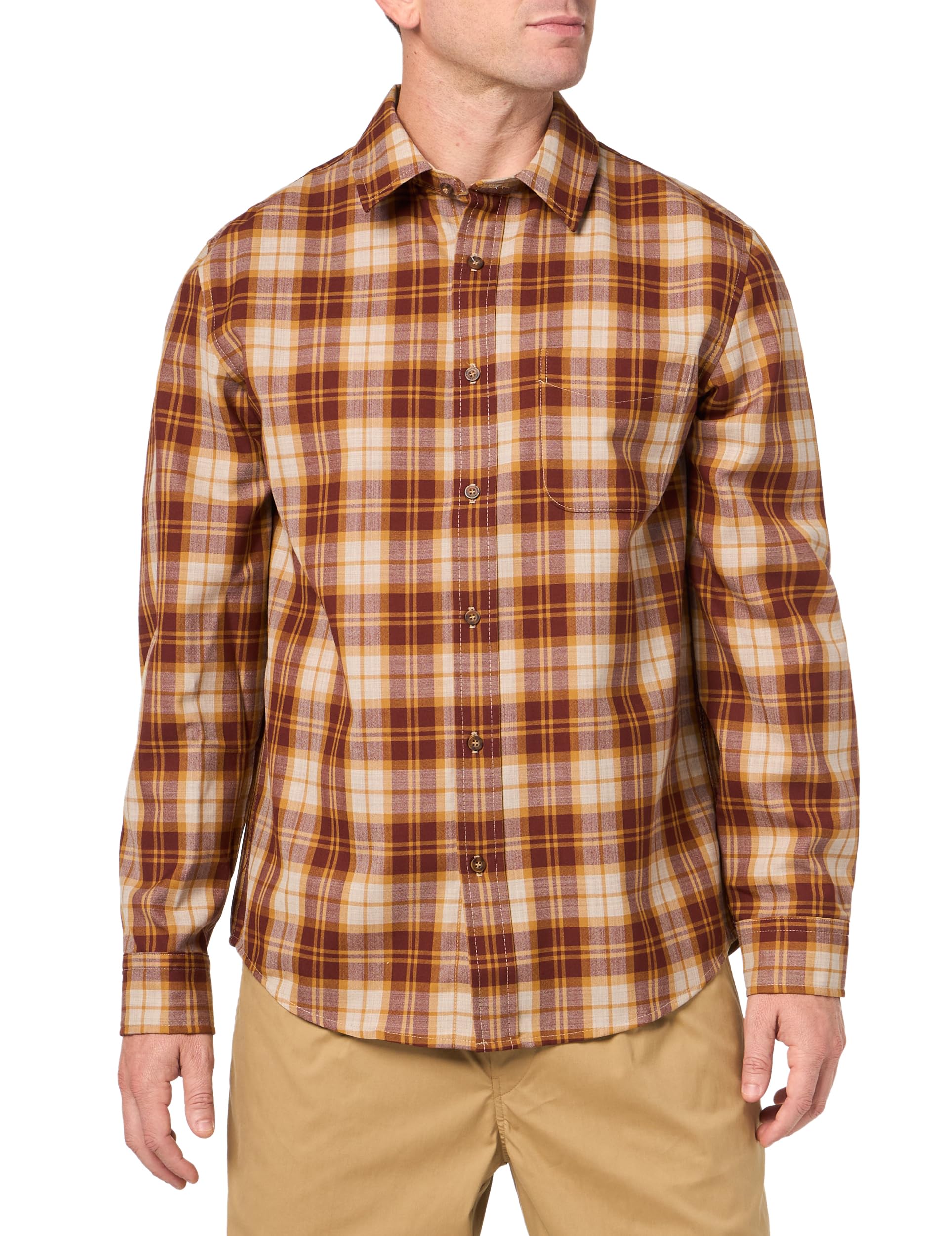 Pendleton Men's Long Sleeve Merino Wool Lodge Shirt - Warm Winter Flannel Plaid Shirt for Outdoor Camping, Hiking & Casual Wear