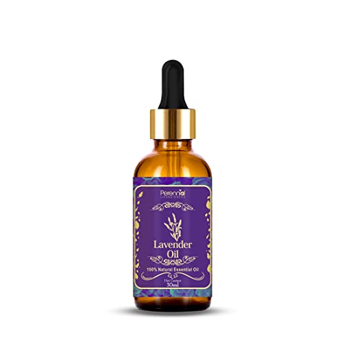 Perennial Lifesciences 100% Pure Lavender Essential Oil - 30ml, Natural Aromatherapy Oil for Hair Growth, Skin Care & Facial Treatment | Perfect for Relaxation, Massage & DIY Beauty Products