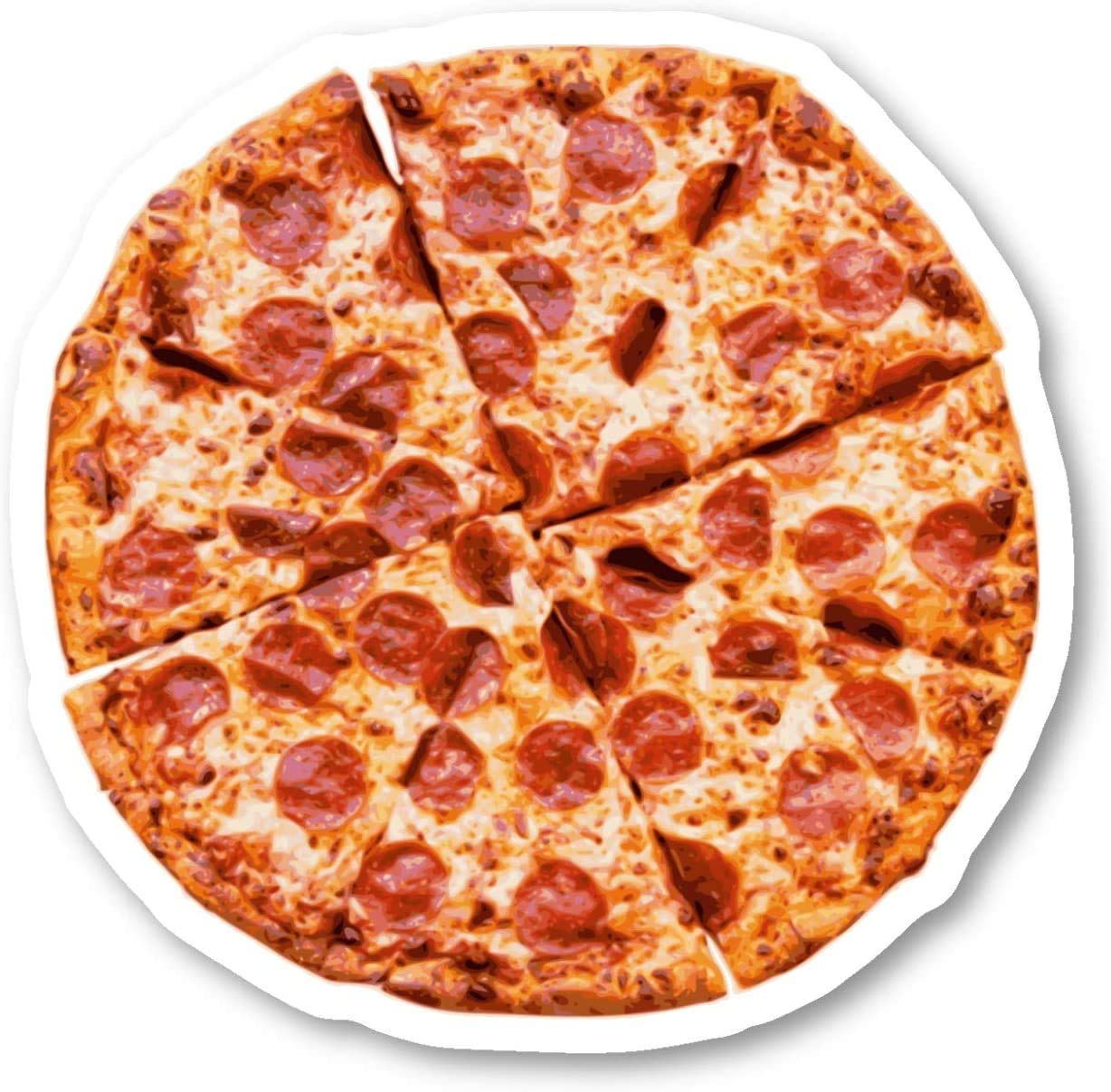 5-inch Pizza Pie Magnetic Vinyl Sign for Car & Refrigerator - Fun Kitchen Decor & Pizza Lover Gift (Perfect for Home, Office, or Restaurant Use)