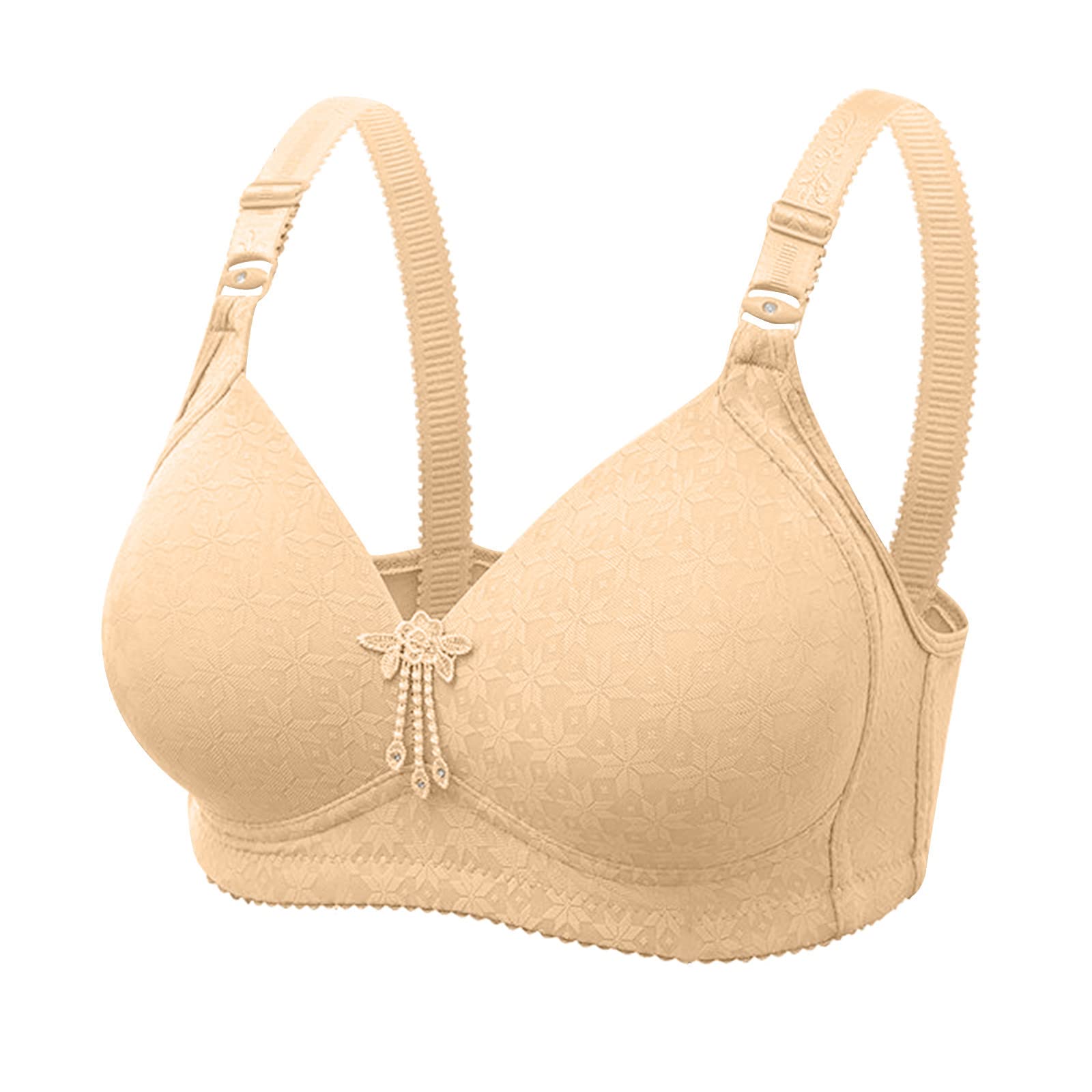 Plus Size Push Up Bras for Women - Lace Wirefree Full Coverage Everyday Bra - Breathable Seamless T-Shirt Bralette - Perfect for Work, Date Night & Comfortable Daily Wear