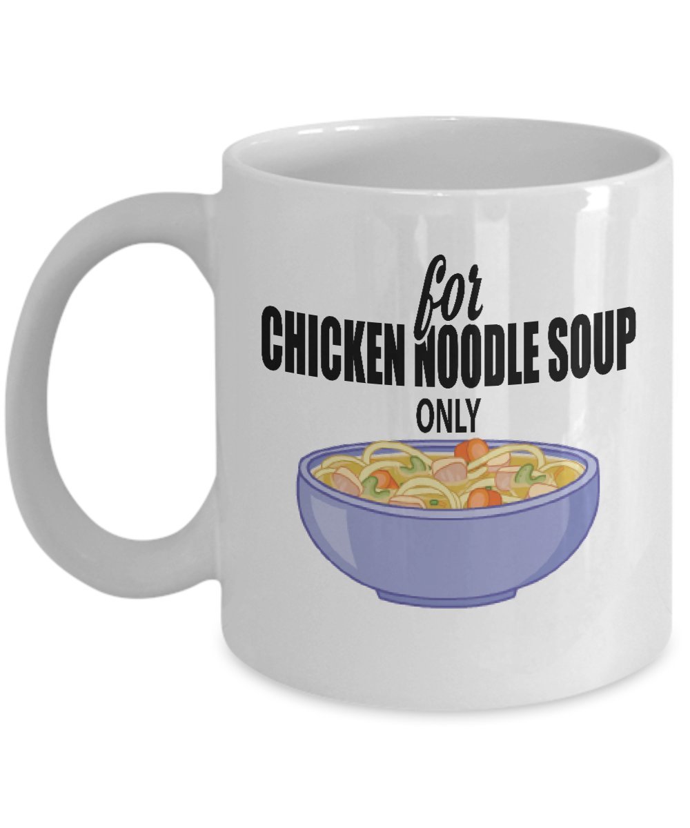 11 oz Chicken Noodle Soup Coffee Mug - Ceramic Tea Cup for Hot Drinks, Perfect Get Well Gift for Soup Lovers - Ideal for Cozy Mornings, Office Use & Comforting Sick Days