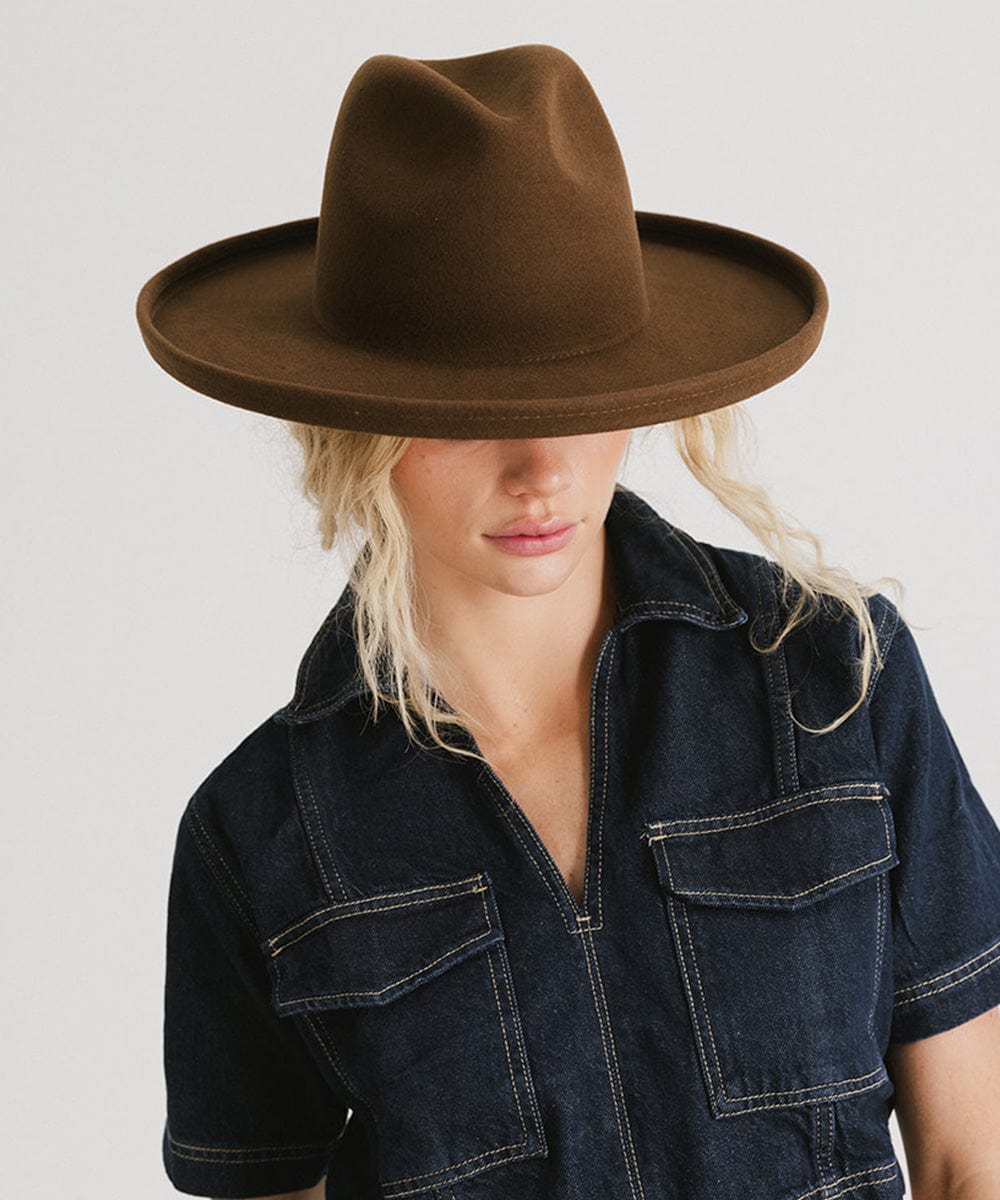 Stylish Maude Pencil Brim Fedora Hat in Chocolate Brown - Perfect for Outdoor Events, Beach Vacations & Fashion Accessories