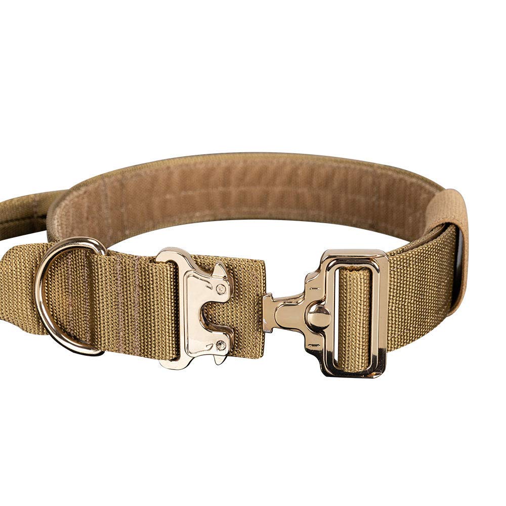 Tactical Dog Leash with Quick Release - Adjustable Nylon Dog Collar with Metal Buckle & Control Handle | Perfect for Training, Hiking & Outdoor Adventures