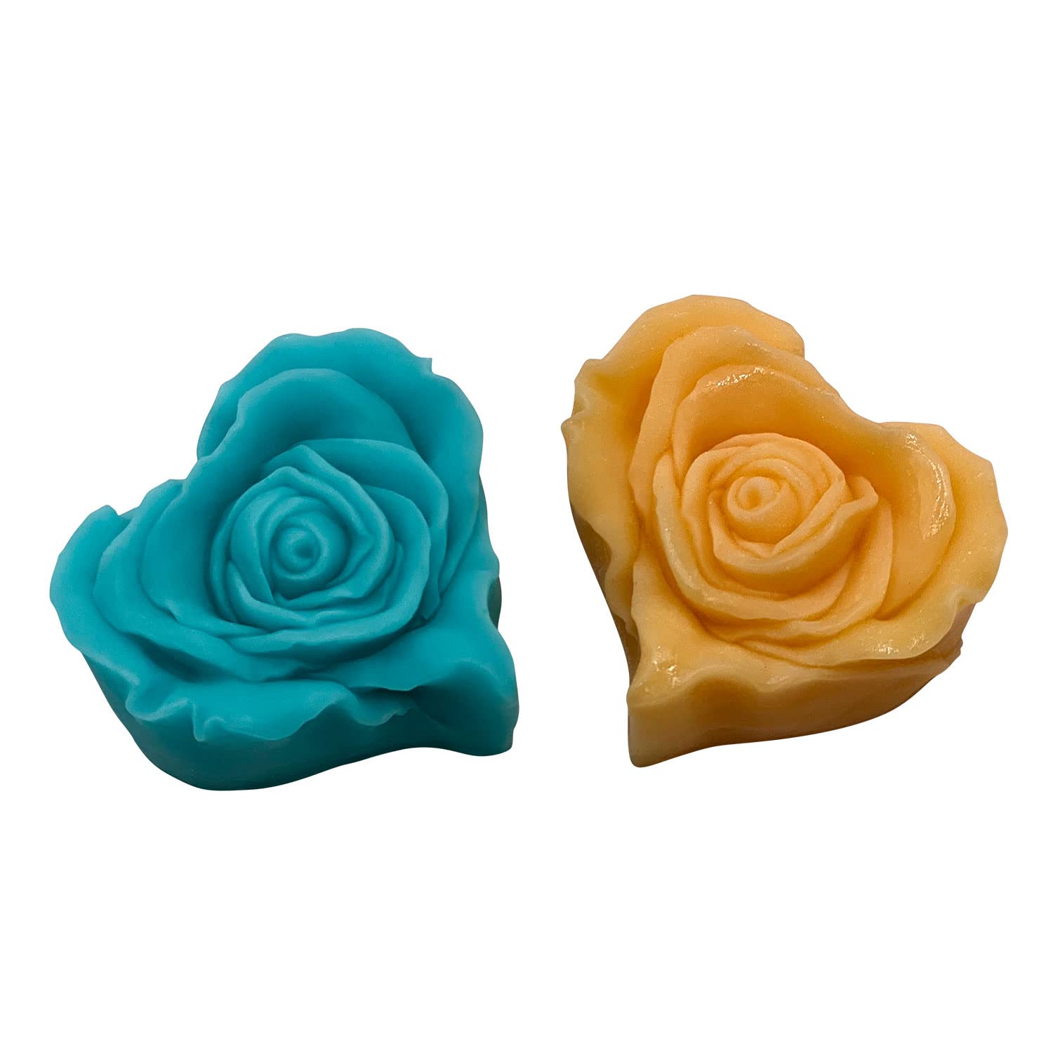 Monqui 2-Pack Rose Flower Silicone Molds for Candles, Chocolate, Soap & Resin Crafts - Perfect for Wedding Favors, Valentine's Gifts & DIY Home Decor