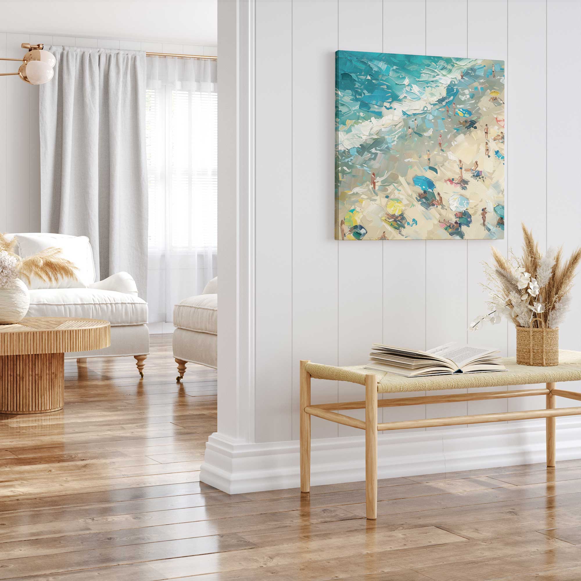 Coastal Harmony Print on Canvas - Stunning Beach Wall Art for Living Room, Bedroom & Office Decor