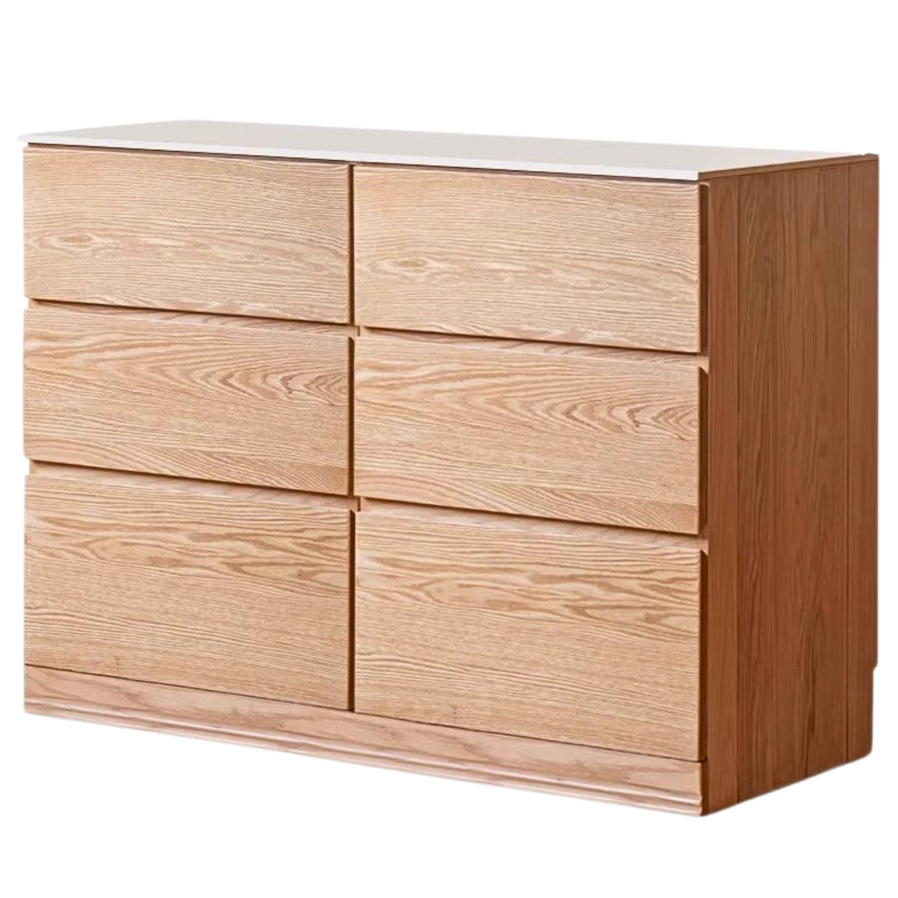 Solid Oak Wood Sideboard Buffet Cabinet - Multi-Functional Storage Locker with Drawers & Shelves for Dining Room, Living Room, and Entryway Organization