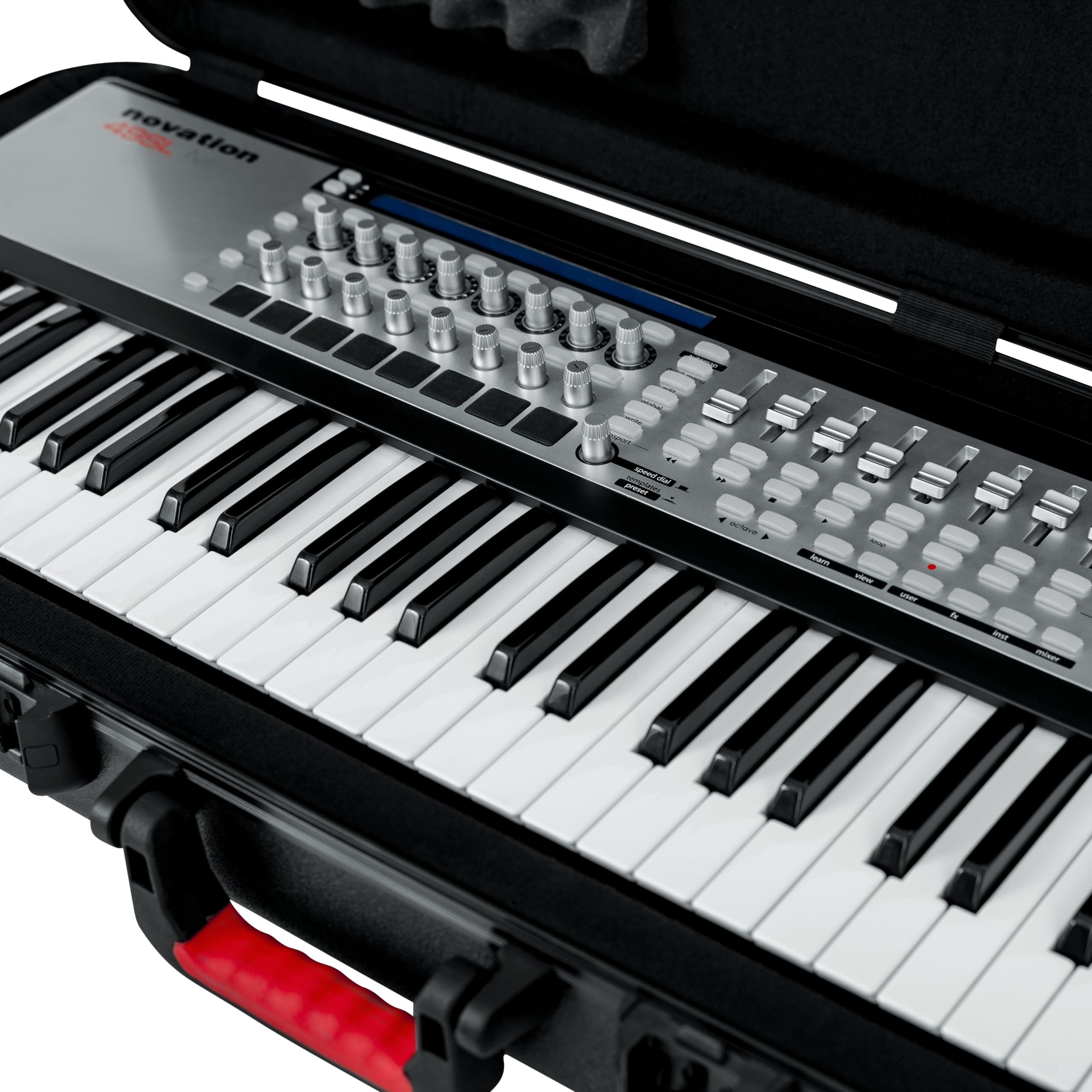 Gator GTSA-KEY49 TSA Approved Keyboard Case - Durable Travel Protection for 49-Key MIDI Controllers & Synthesizers - Perfect for Musicians, Producers & DJs On the Go