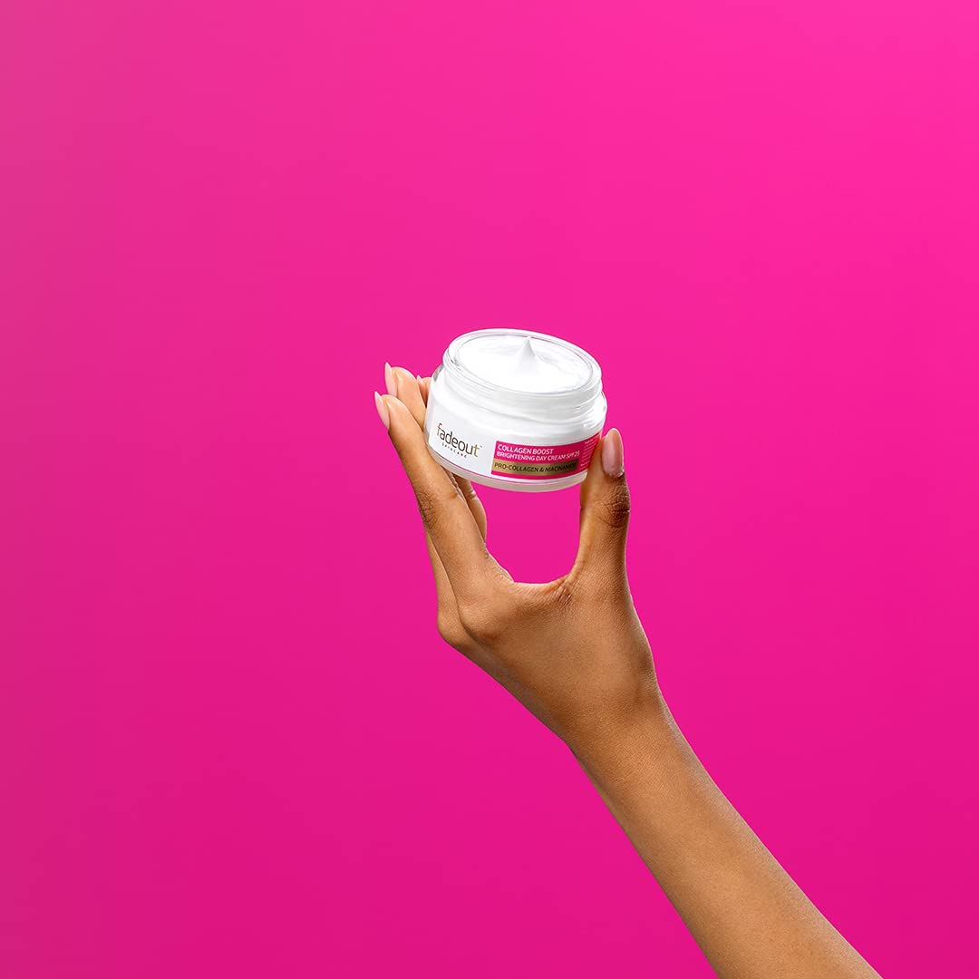 Brightening Collagen Boost Day Face Cream SPF25 with Niacinamide, Rosehip Seed Oil & Sacha Inchi Oil – 50ml Hydrating Anti-Aging Moisturizer for Glowing Skin | Perfect for Daily Skincare Routine & Sun Protection