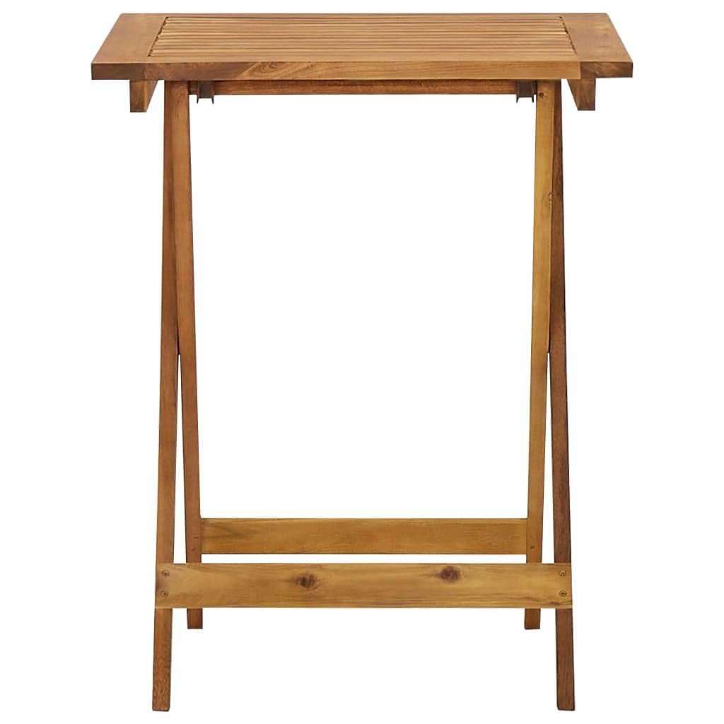 Foldable Acacia Wood Outdoor Table - 23.6