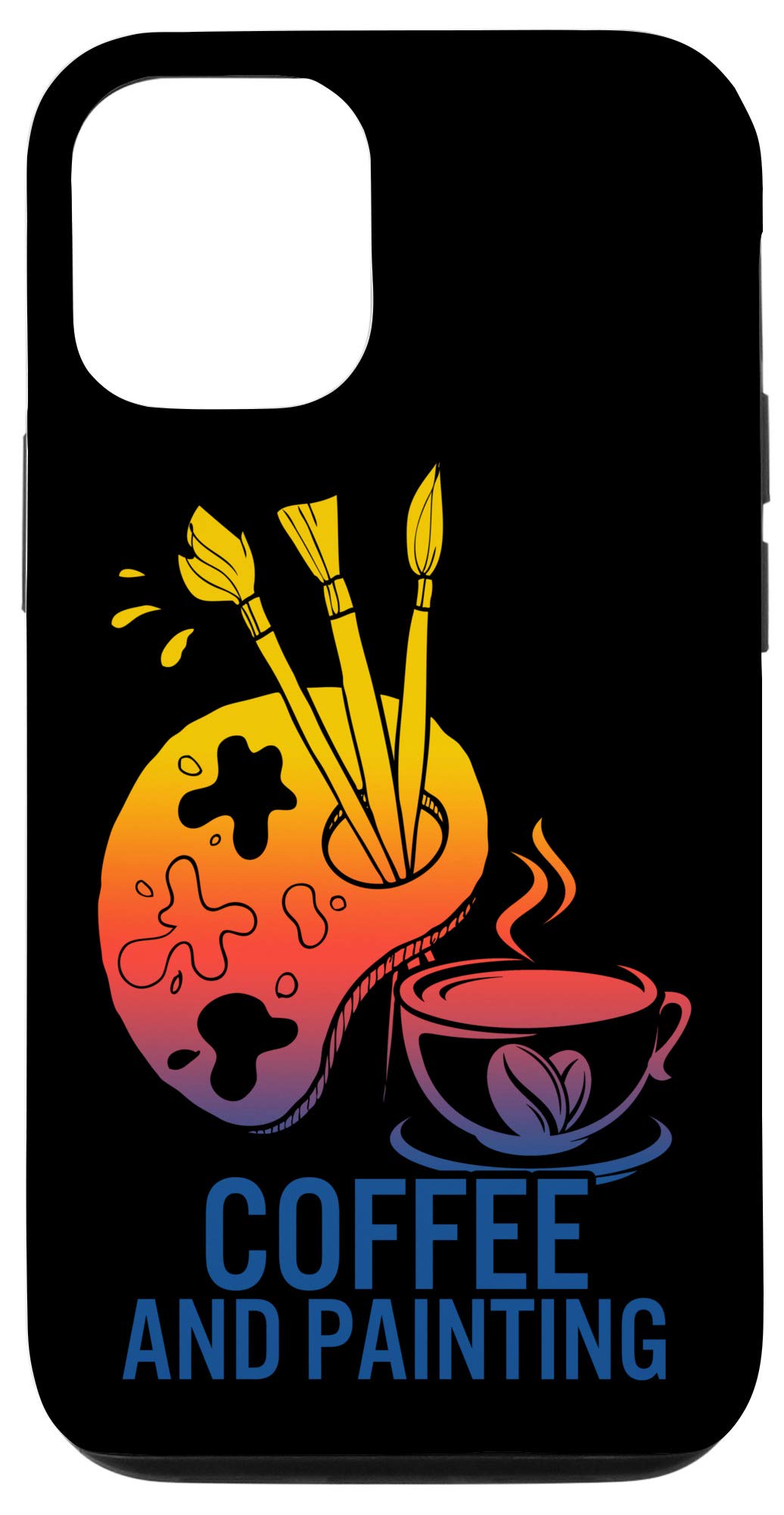 iPhone 12/12 Pro Case - Artist & Painter Themed Coffee Design - Perfect for Women, Art Teachers & Creative Professionals - Great for Studios, Coffee Shops & Artistic Workplaces