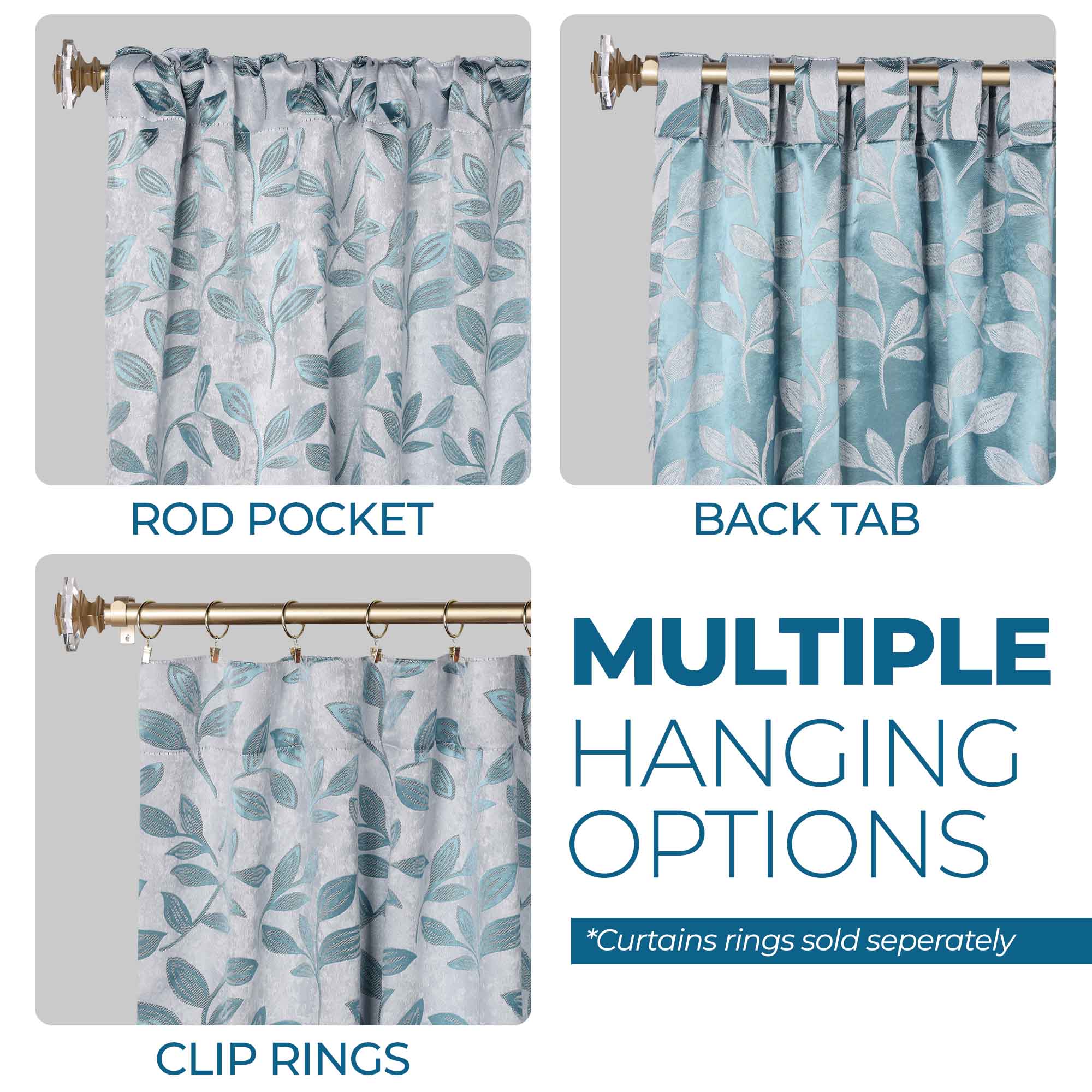 Premium Blackout Curtains for Bedroom - Super Soft Thermal Insulated Room Darkening Drapes with Back Tab Design (Set of 2 Panels) - Perfect for Nursery, Home Theater & Shift Workers