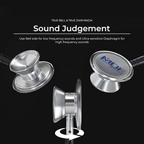 MDF Instruments Monet Kaleidoscope MD One Epoch Lightweight Titanium Stethoscope - Professional Adult Stethoscope with Monet Tube & Kaleidoscope Chestpiece - MDF777TMOKL - Ideal for Doctors, Nurses, and Medical Students in Hospitals and Clinics
