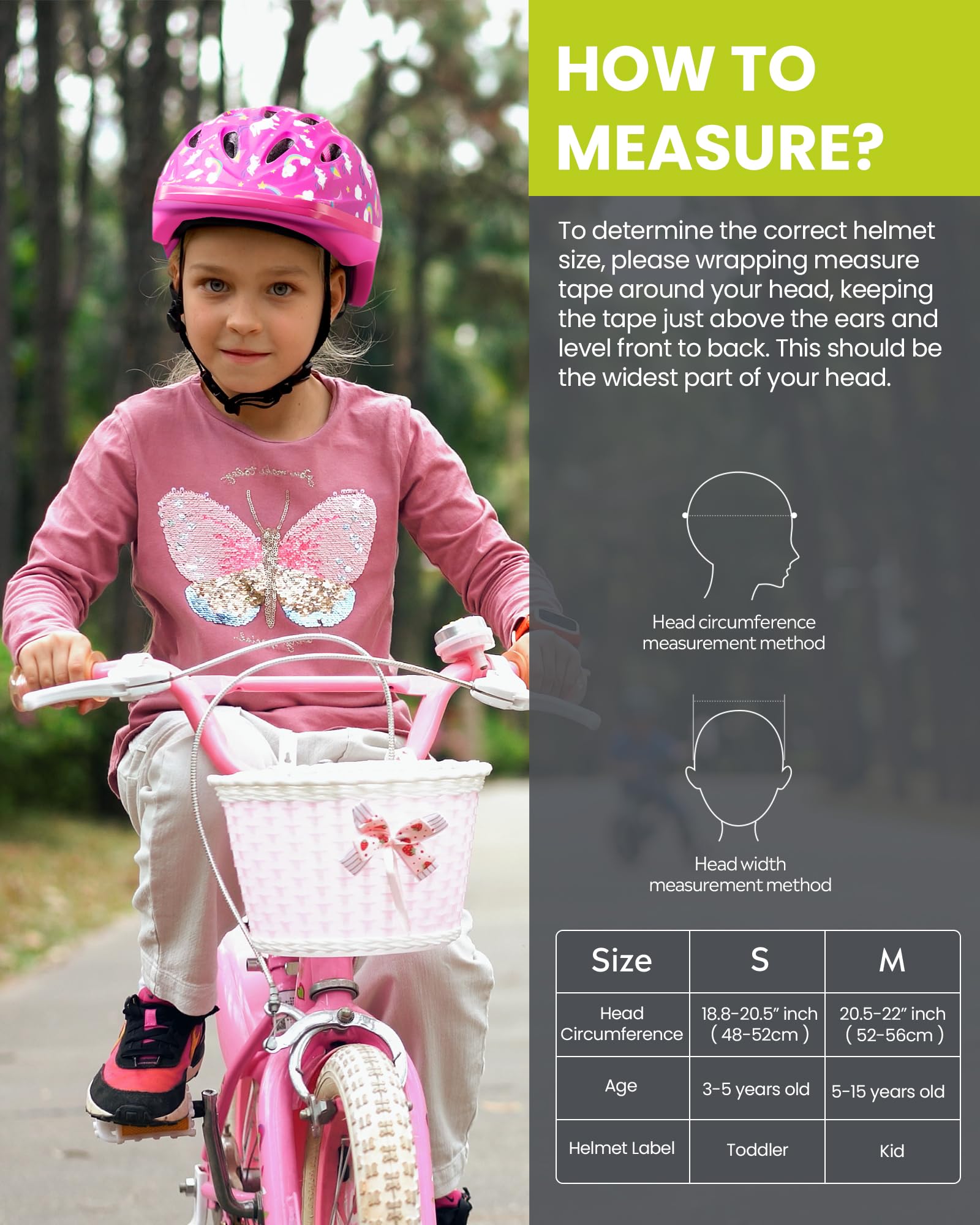 OutdoorMaster Kids Bike Helmet for Boys & Girls Ages 3-15 - Adjustable Unicorn Safety Helmet with 14 Vents - Lightweight Toddler to Youth Cycling Helmet for Biking, Scooter, Skateboarding & Outdoor Sports