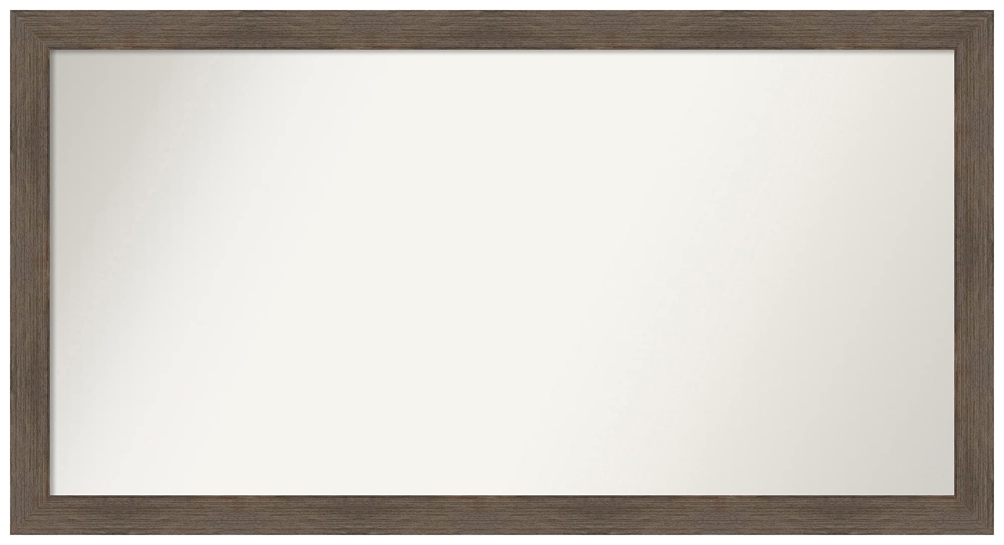 Amanti Art Non-Beveled Custom Wall Mirror 23x43 Inches - Solid Hardwood Mocha Narrow Frame - Bathroom, Living Room, Bedroom Decor - Various Custom Sizes Available - Brown Wooden Mirror for Home & Office