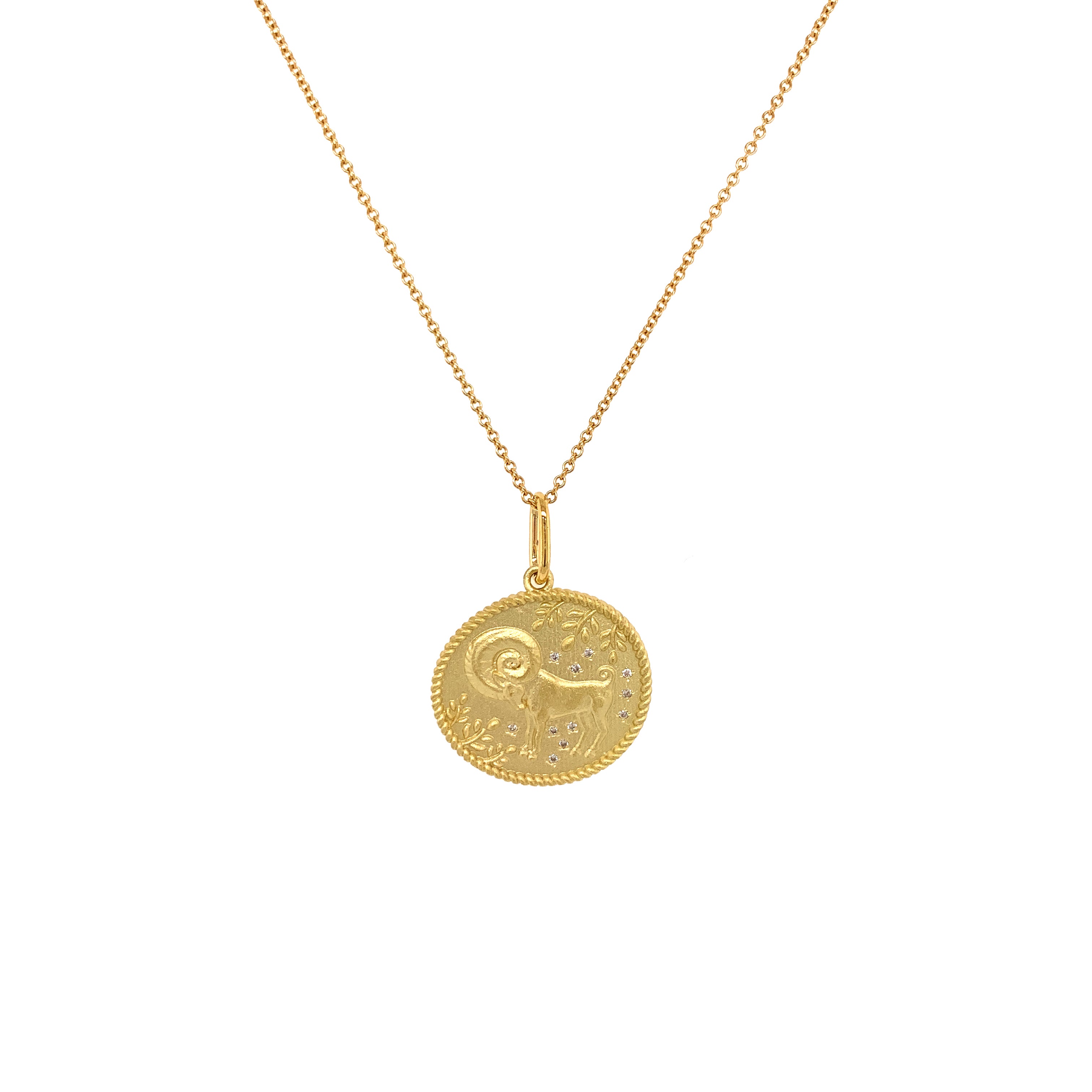 Aries Zodiac Sign Necklace - Double Sided Pendant for March 21 to April 20 Birthday Gift | Perfect for Astrology Lovers & Personalized Jewelry Collection