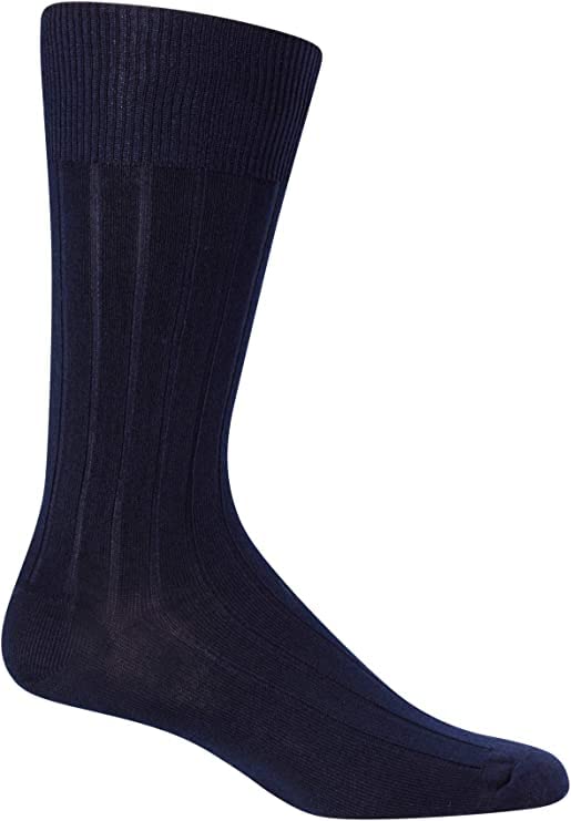 Calvin Klein Men's Dress Socks 6-Pack - Soft Cotton Blend Crew Socks for Business & Formal Wear - Comfortable Pull-On Socks for Men Size 7-12 - Perfect for Office, Wedding & Special Occasions