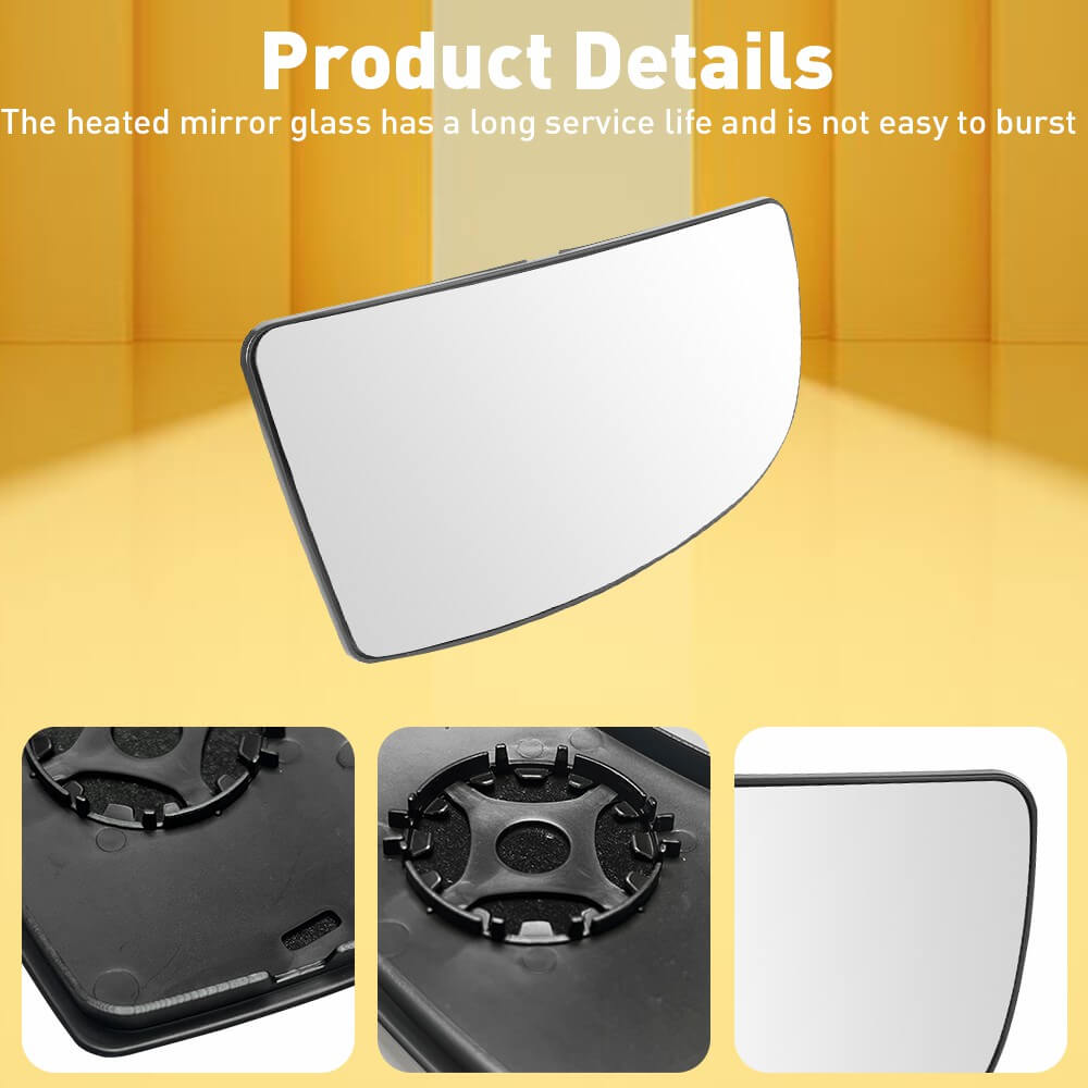 Replacement Rearview Side Mirror Glass for 2015-2022 Ford Transit 150/250/350/350HD - Upper & Lower Mirror Glass - Perfect for DIY Repairs & Vehicle Maintenance