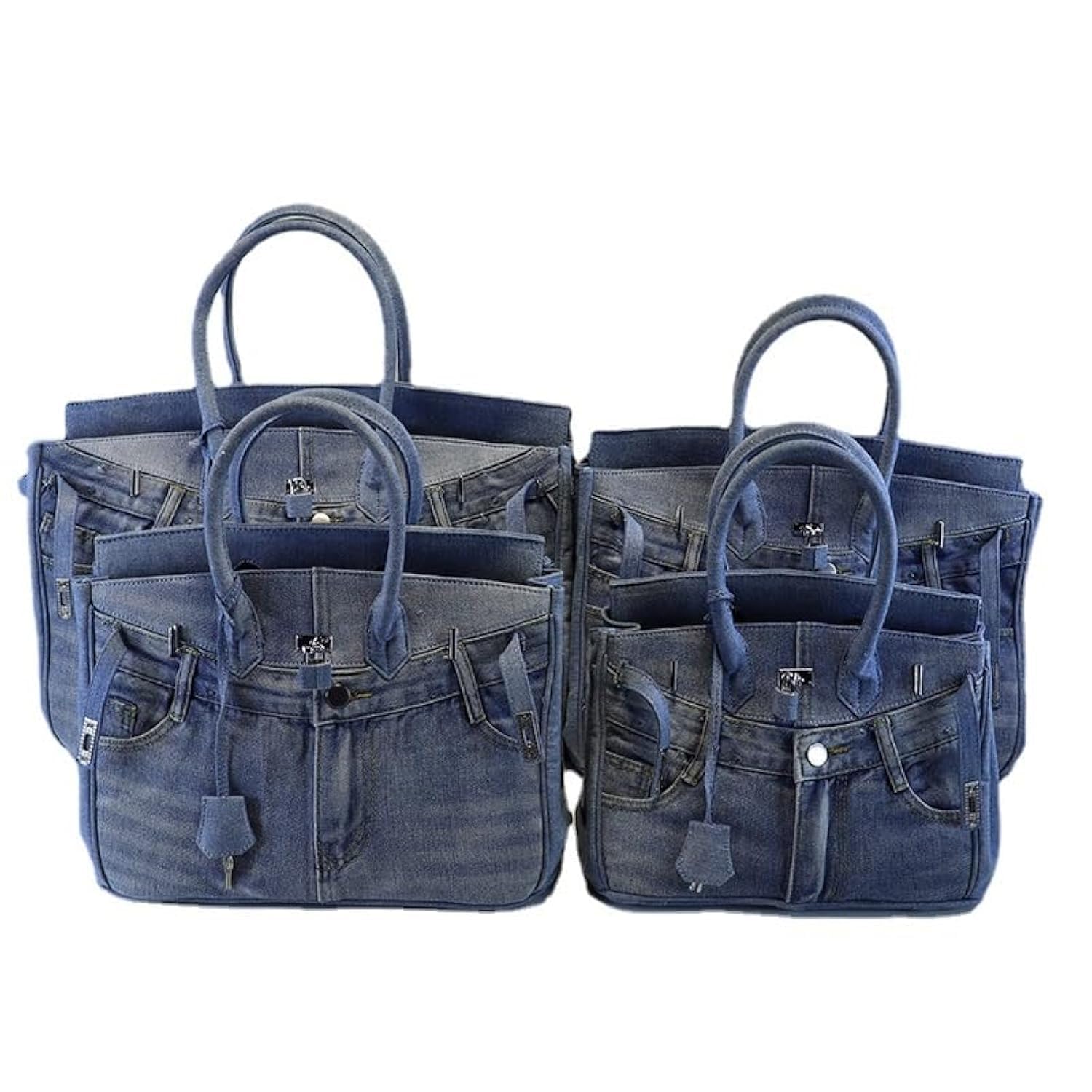 Women's Large Capacity Denim Tote Bag - Stylish Underarm Shoulder Satchel for Beach, Travel, Shopping & Daily Use | Perfect for Work, Gym, and Weekend Outings