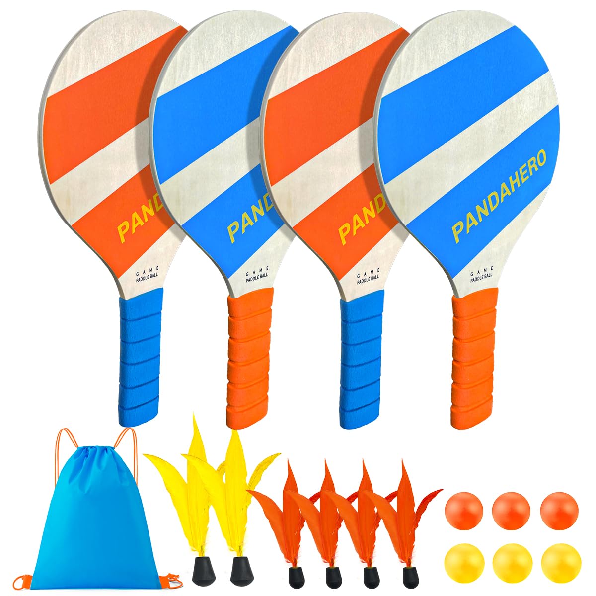 Premium Badminton Set with 4 Rackets & Shuttlecocks - Perfect Easter Basket Stuffers for Teens & Adults - Great for Backyard Games, Beach Fun, and Family Outdoor Activities