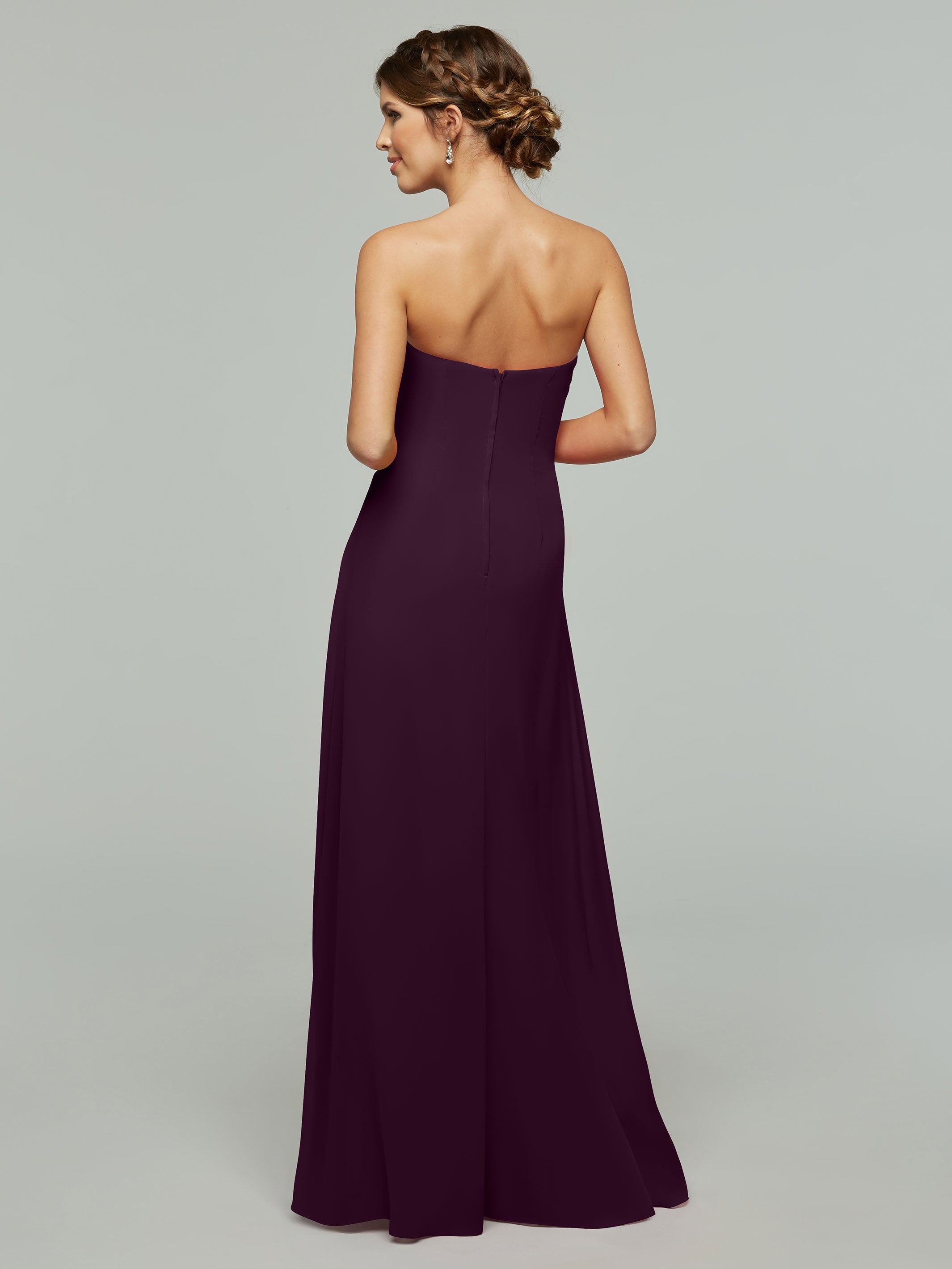 Elegant 80046 Chiffon Sheath Bridesmaid Dress with Sweetheart Neckline - Perfect for Weddings, Formal Events & Special Occasions