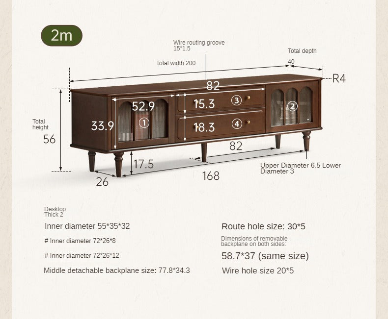 Solid Poplar Wood American Style Rectangular Coffee Table - Modern Living Room Furniture for Home Decor & Relaxation