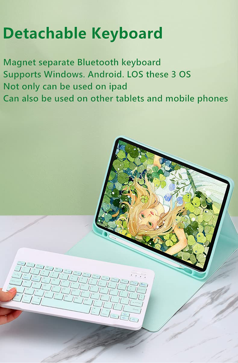 Bluetooth Keyboard Case for iPad 9th/8th/7th Gen, iPad Air 3 & iPad Pro 10.5