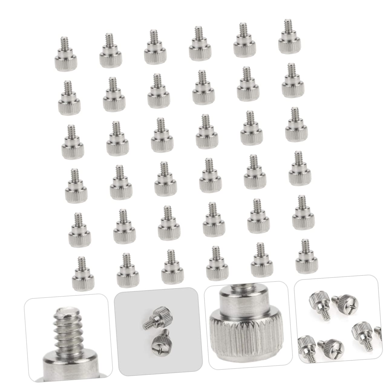 Mobestech 100pcs Black Oxide Computer Case Screws - Chassis Fixing Screws for PC Build, Repair & Maintenance - Compatible with Desktop, Tower & Gaming PC Cases
