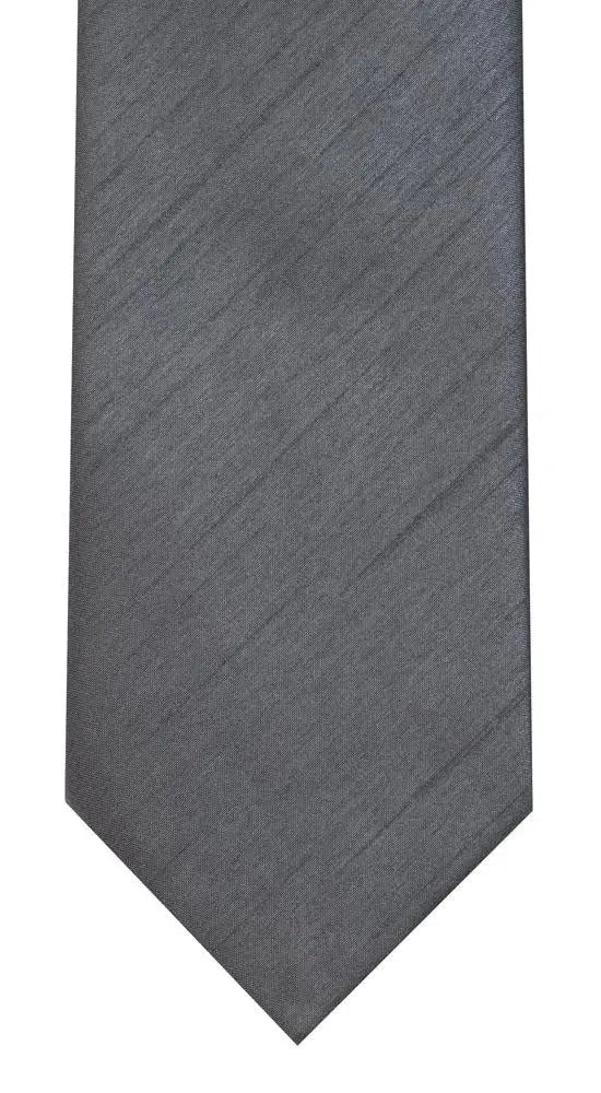 LA Smith Plain Poly Shantung Tie for Men - Classic Silk-Like Necktie for Business, Weddings & Formal Events