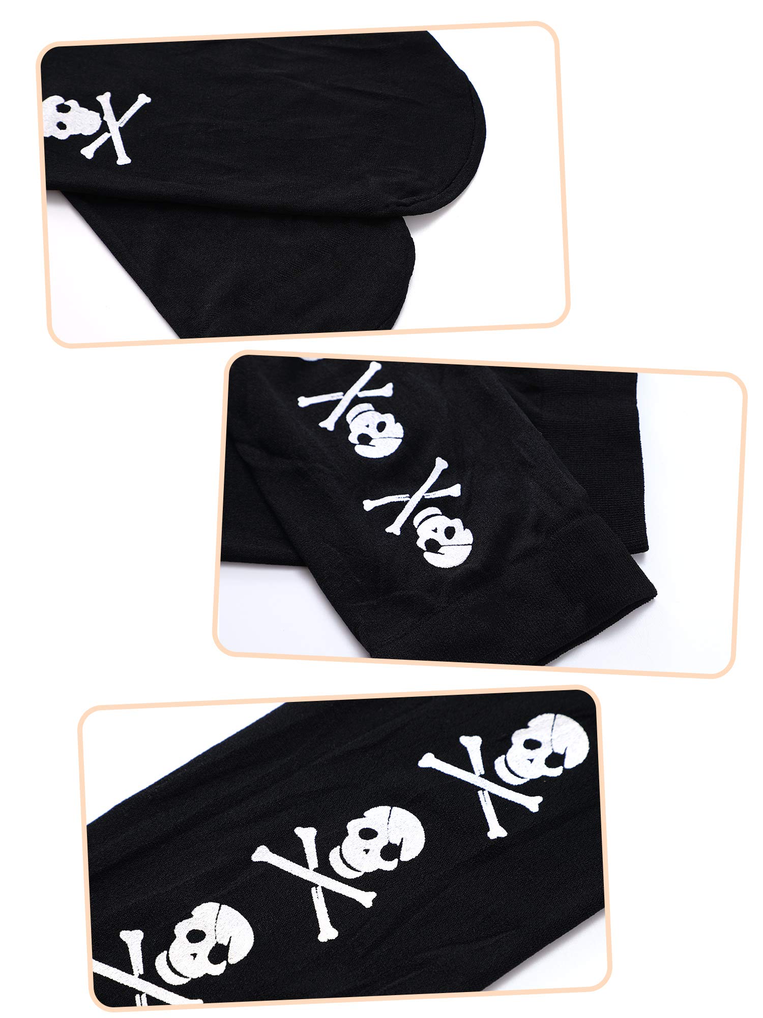 Spooky Halloween Knee High Socks for Women - Bat & Spider Pattern Thigh High Stockings - Perfect for Cosplay, Costume Parties & Festive Decorations