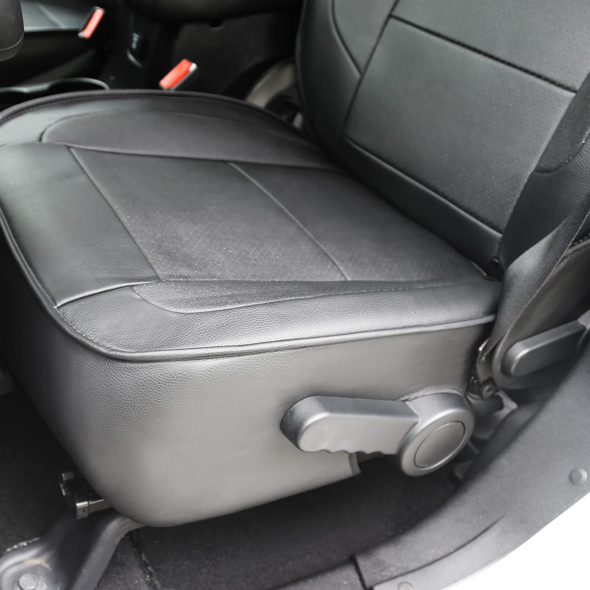 OASIS AUTO Custom Fit Waterproof Faux Leather Seat Covers for 2007-2017 Jeep Wrangler JK 4 Door - Full Set Car Seat Protectors Accessories (Black) | Durable Protection for Off-Roading, Daily Commuting & Adventure Travel