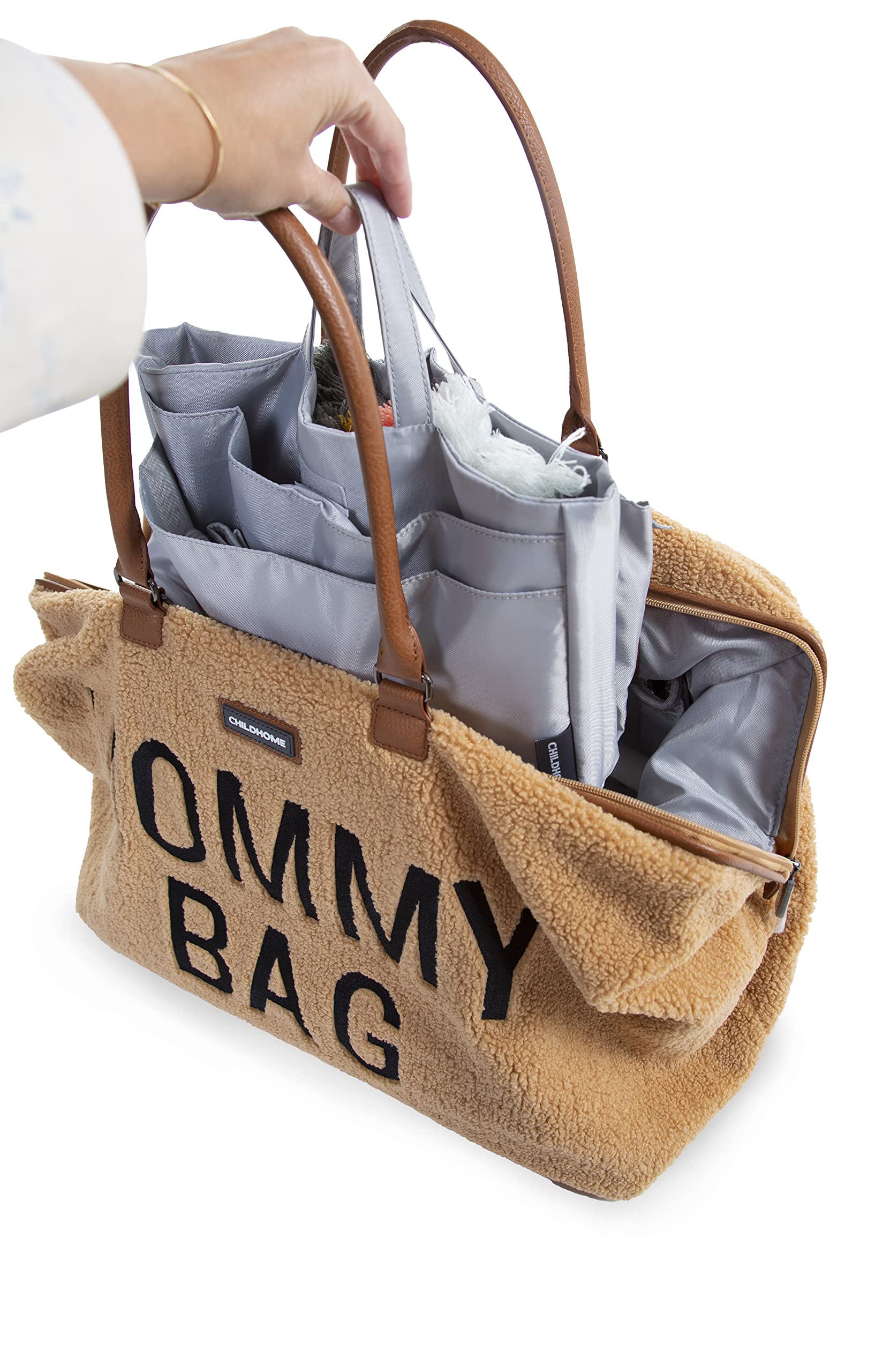 Childhome Mommy Bag - Large Diaper Bag for Baby Changing, Travel & On-the-Go Essentials | Perfect for Moms, Dads & Caregivers | Waterproof & Spacious Organization for Outings, Daycare & Family Trips