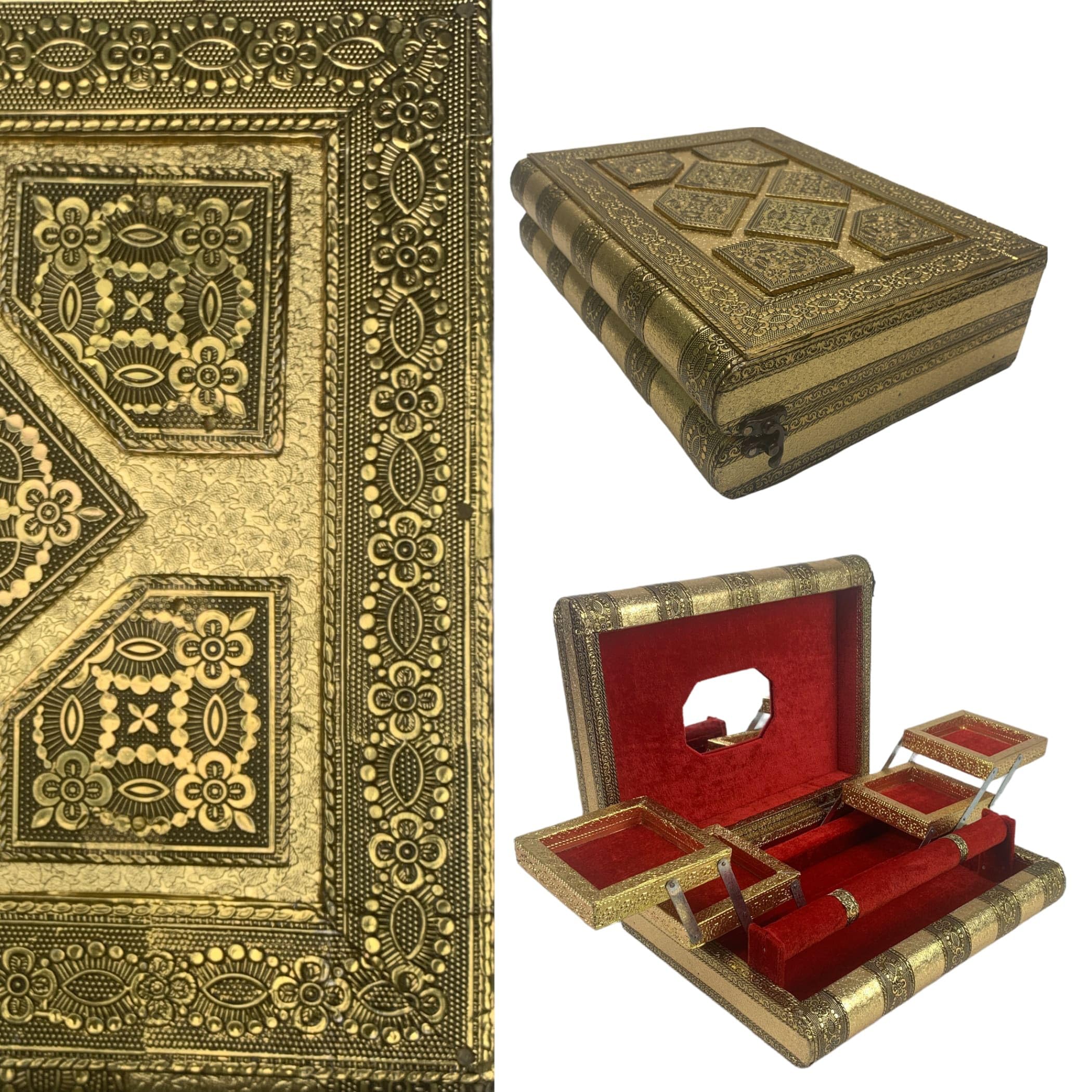 LOVENSPIRE Elegant Jewelry Box for Bangles - Perfect for Indian, Pakistani, Arab Weddings, Dulhan Gifts & Bridesmaid Jewelry Storage - Luxury Vanity Box for Wedding Accessories & Jewelry Organization