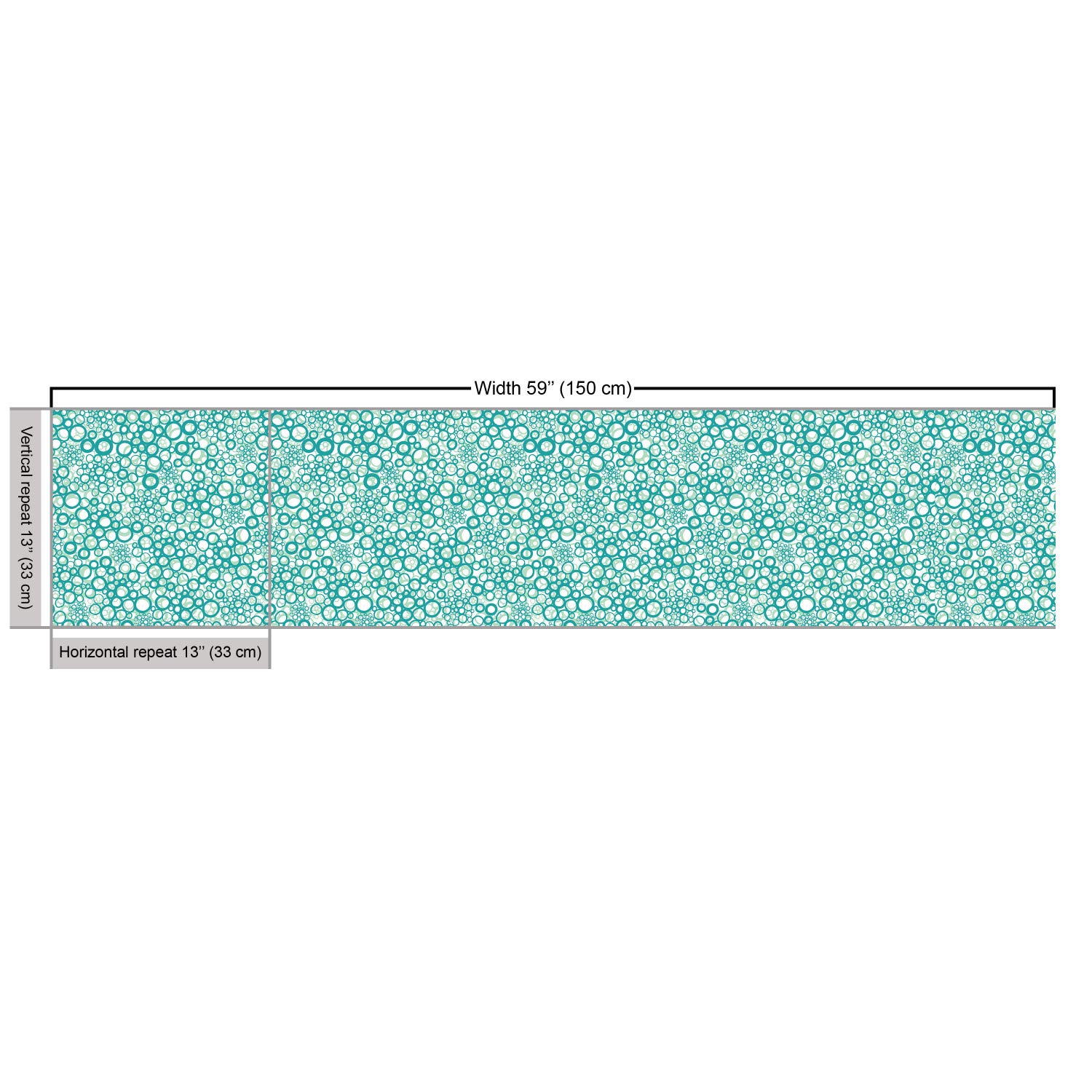 Ambesonne Abstract Fabric by The Yard - Rhythmic Spring Bubbles Pattern on Plain Background, Decorative Upholstery & Home Decor Fabric, 10 Yards, Almond Green Seafoam | Perfect for DIY Projects, Curtains, Pillows & Furniture Covering